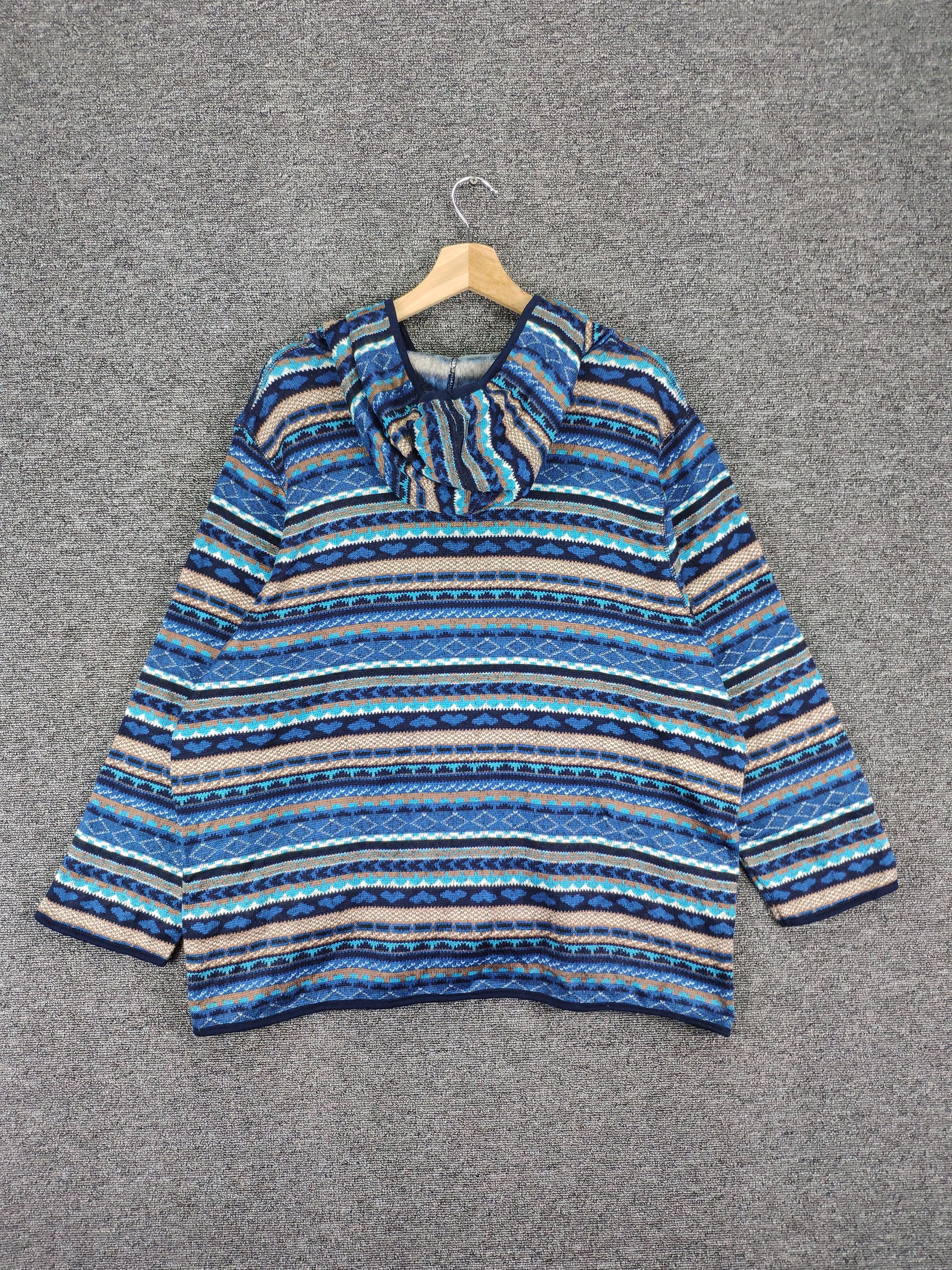 Japanese Brand × Vintage Steal 💥 Vintage Hoodie Jacket Native Striped Size US XL / EU 56 / 4 - 9 Thumbnail