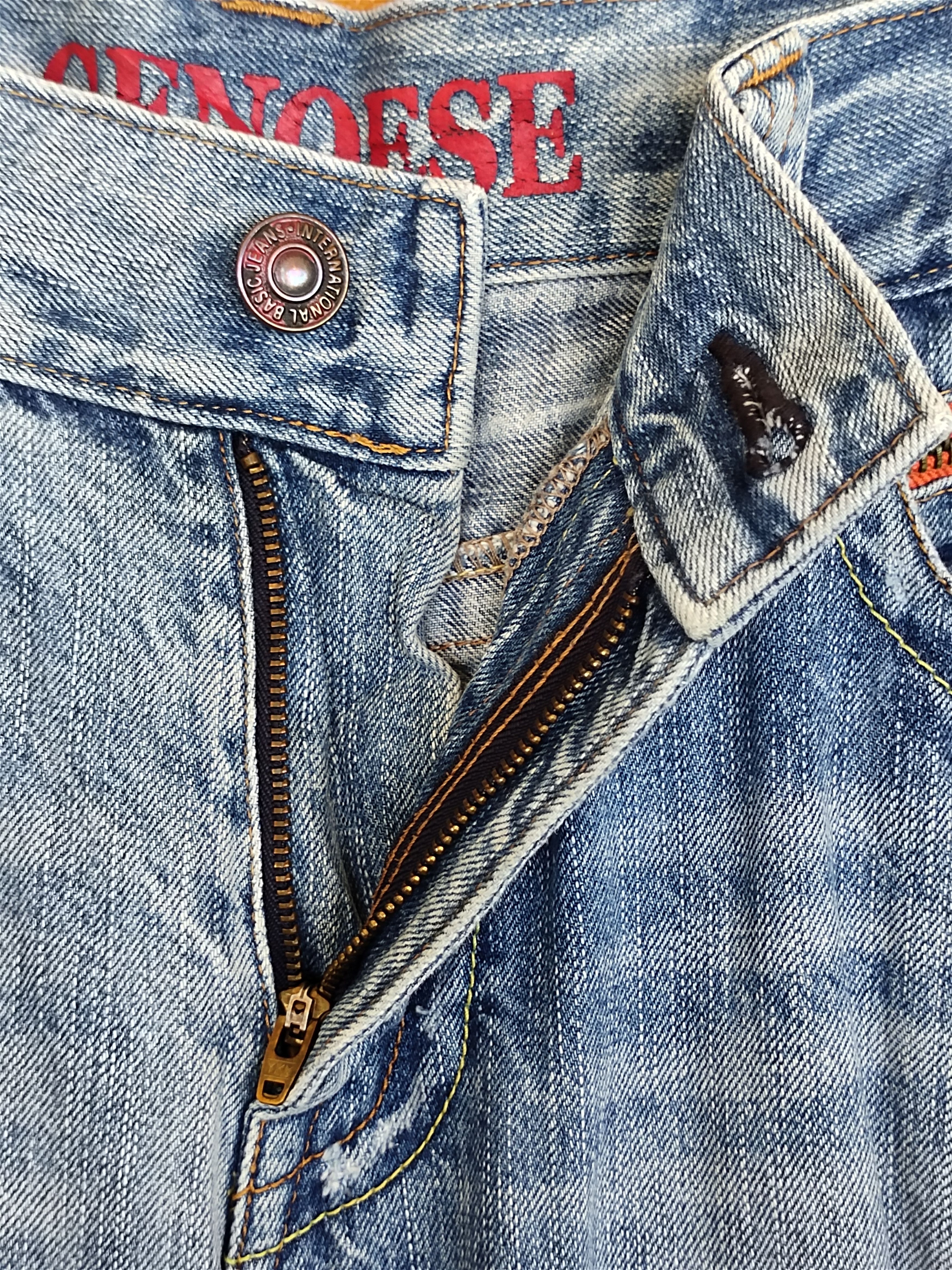 Kapital Genoese Japan Patchwork Distressed Denim Jeans Size US 35 - 16 Thumbnail
