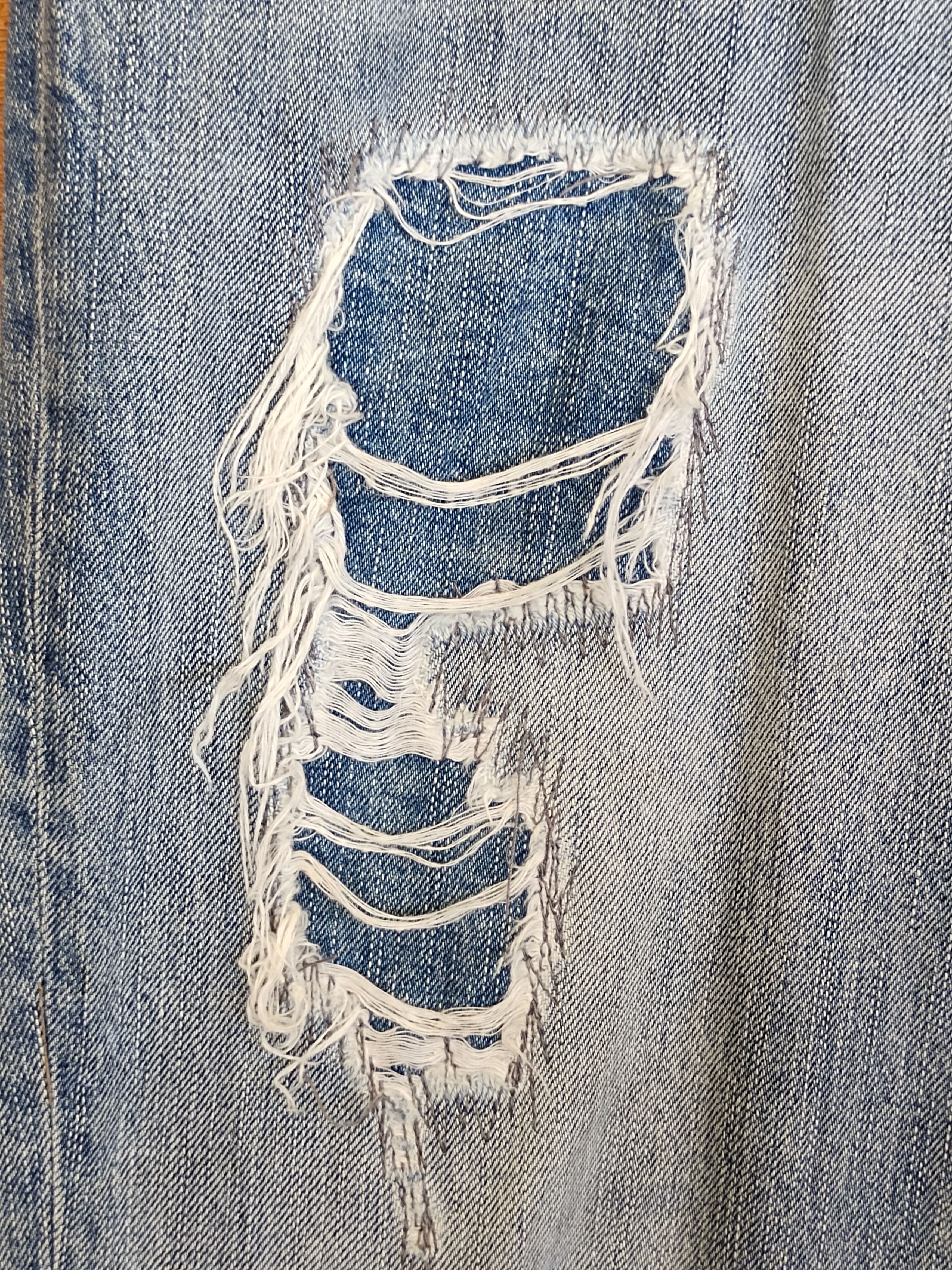 Kapital Genoese Japan Patchwork Distressed Denim Jeans Size US 35 - 4 Thumbnail