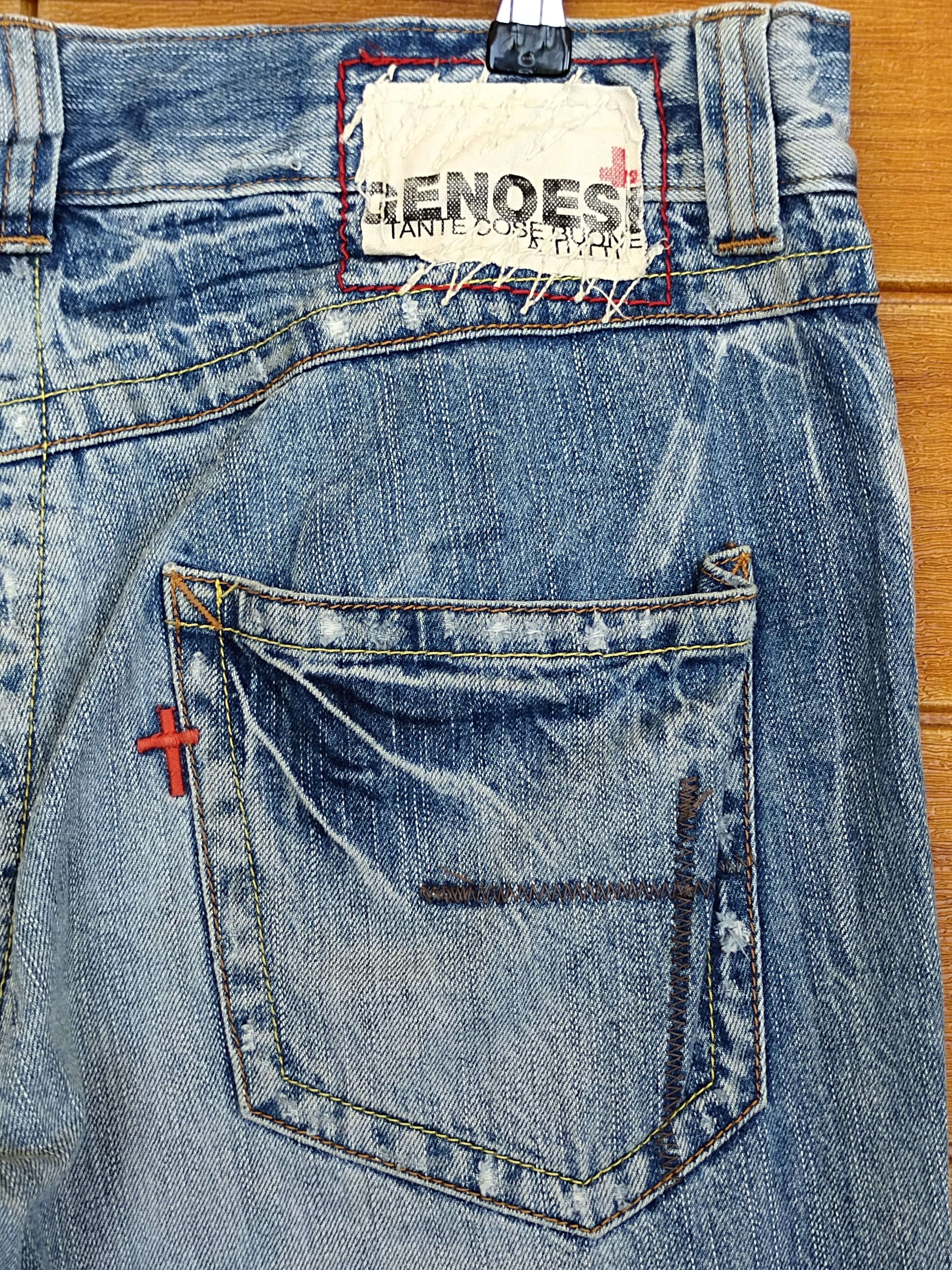 Kapital Genoese Japan Patchwork Distressed Denim Jeans Size US 35 - 11 Thumbnail