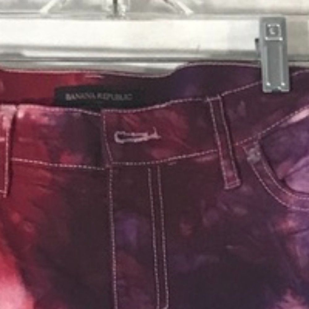 Banana Republic Banana Republic Purple Pink Jeans Size 4 Tie Dye 27 Size 27" / US 4 / IT 40 - 7 Thumbnail