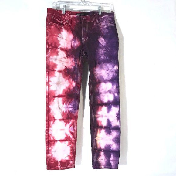Banana Republic Banana Republic Purple Pink Jeans Size 4 Tie Dye 27 Size 27" / US 4 / IT 40 - 1 Thumbnail