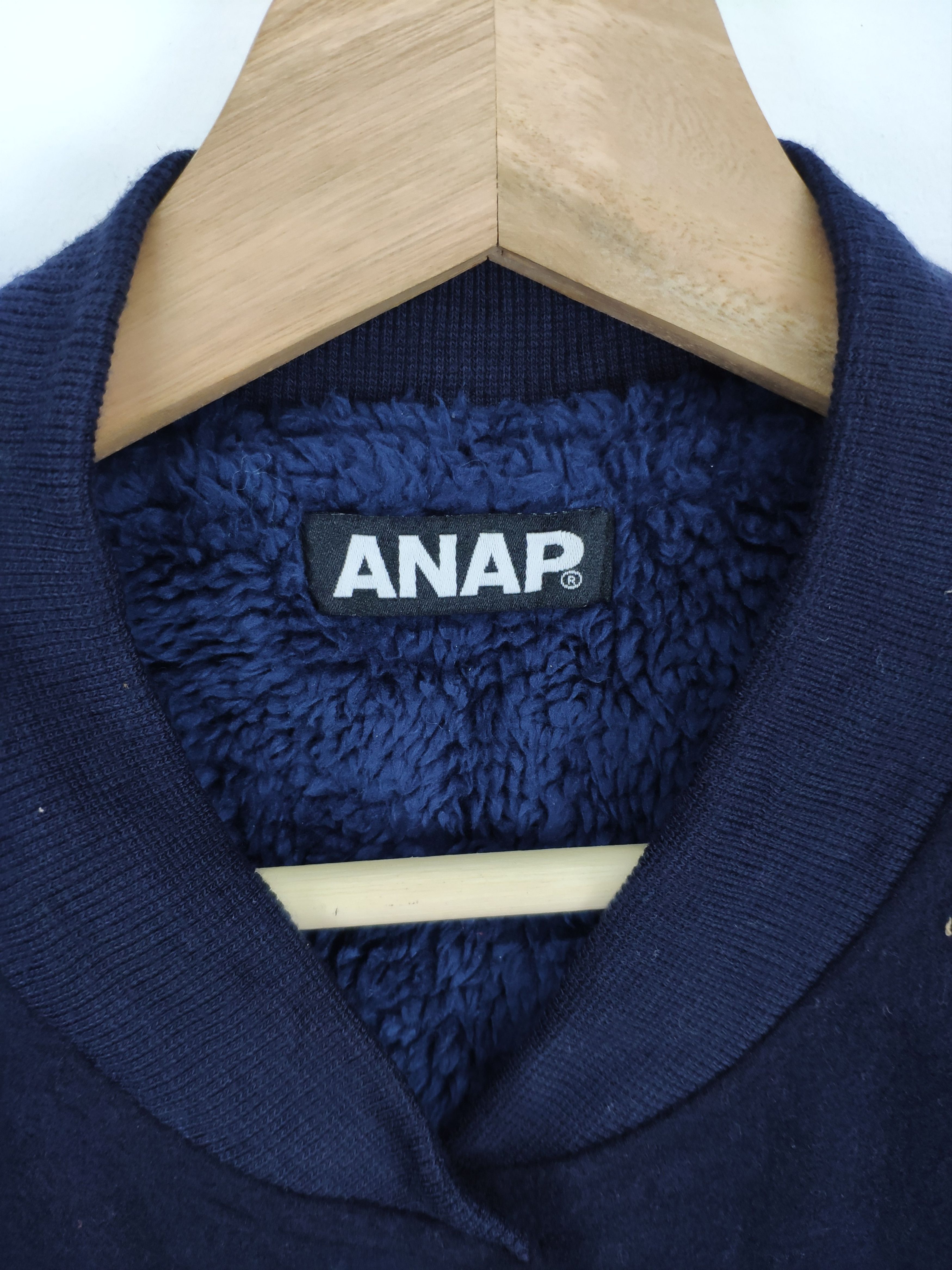 Japanese Brand Vintage Varsity Jacket Lining Sherpa by ANAP Size US S / EU 44-46 / 1 - 9 Thumbnail
