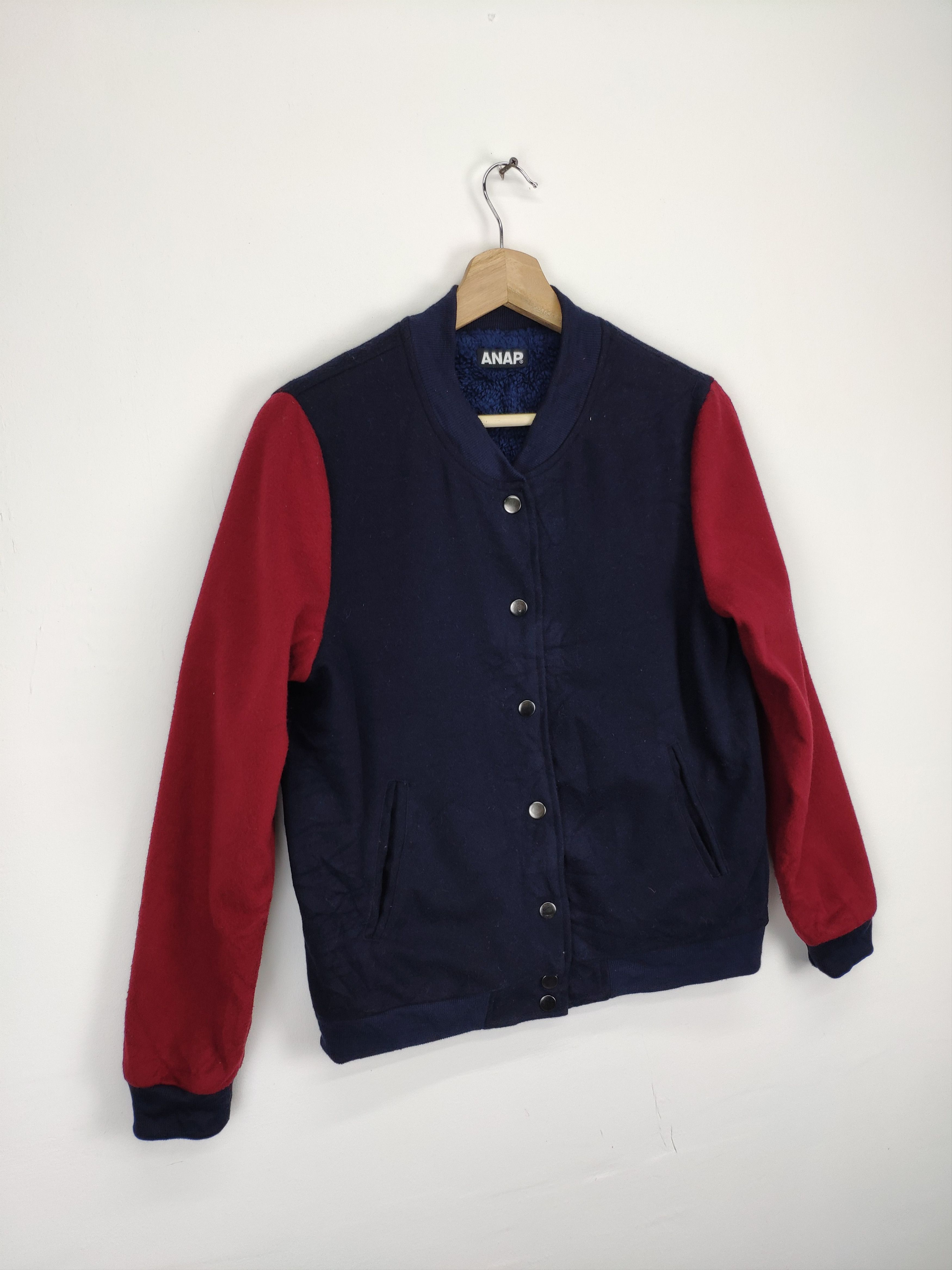 Japanese Brand Vintage Varsity Jacket Lining Sherpa by ANAP Size US S / EU 44-46 / 1 - 3 Thumbnail