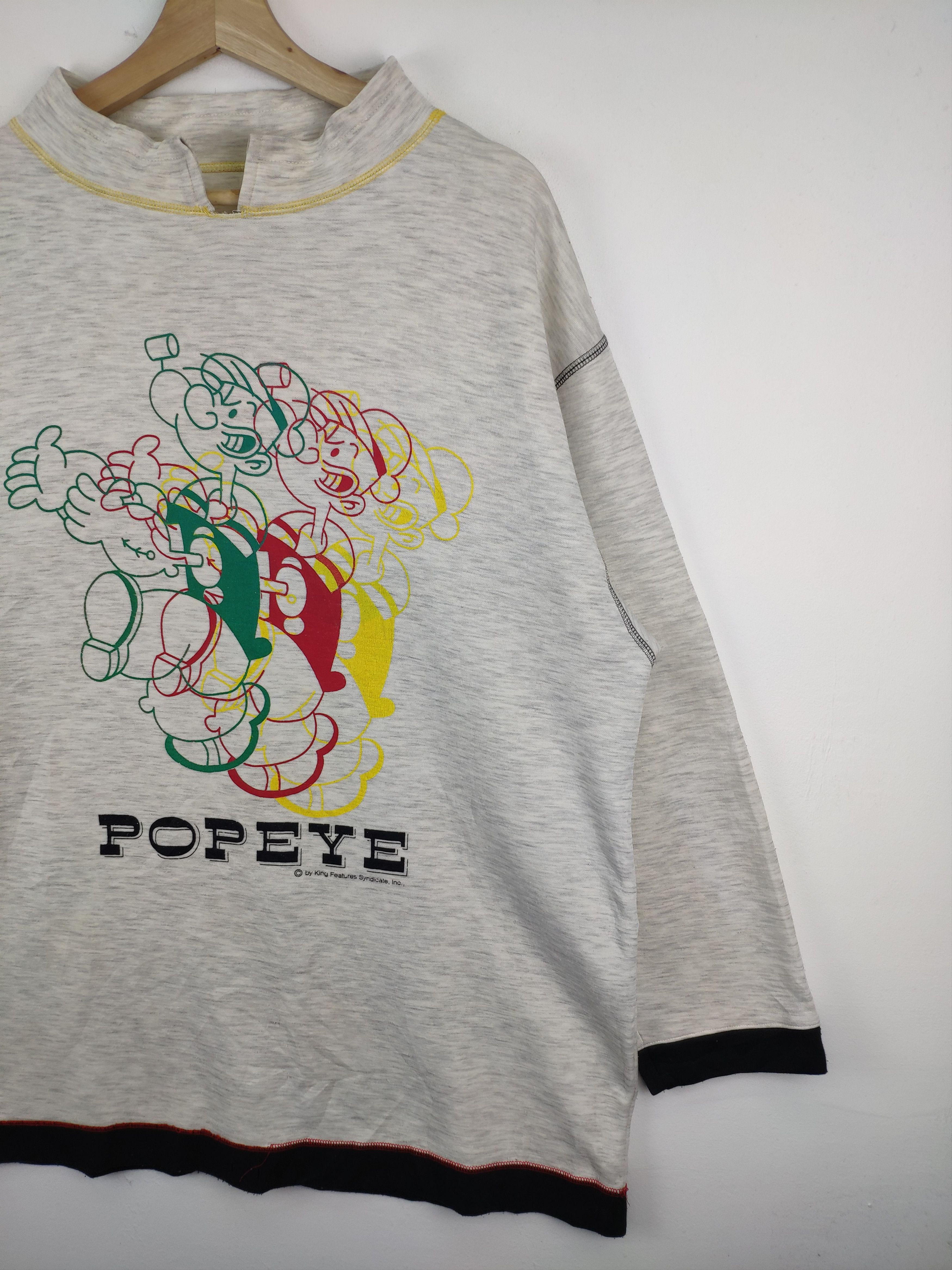 Anime × Cartoon Network × Vintage Vintage Popeye Rasta Shirt Long Sleeve Size US L / EU 52-54 / 3 - 5 Thumbnail