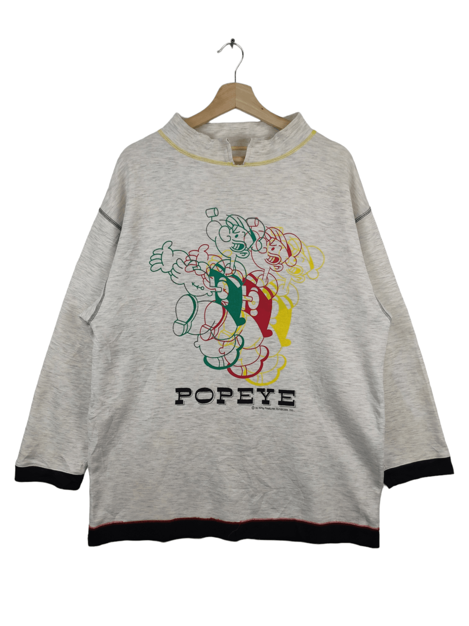 Anime × Cartoon Network × Vintage Vintage Popeye Rasta Shirt Long Sleeve Size US L / EU 52-54 / 3 - 1 Thumbnail