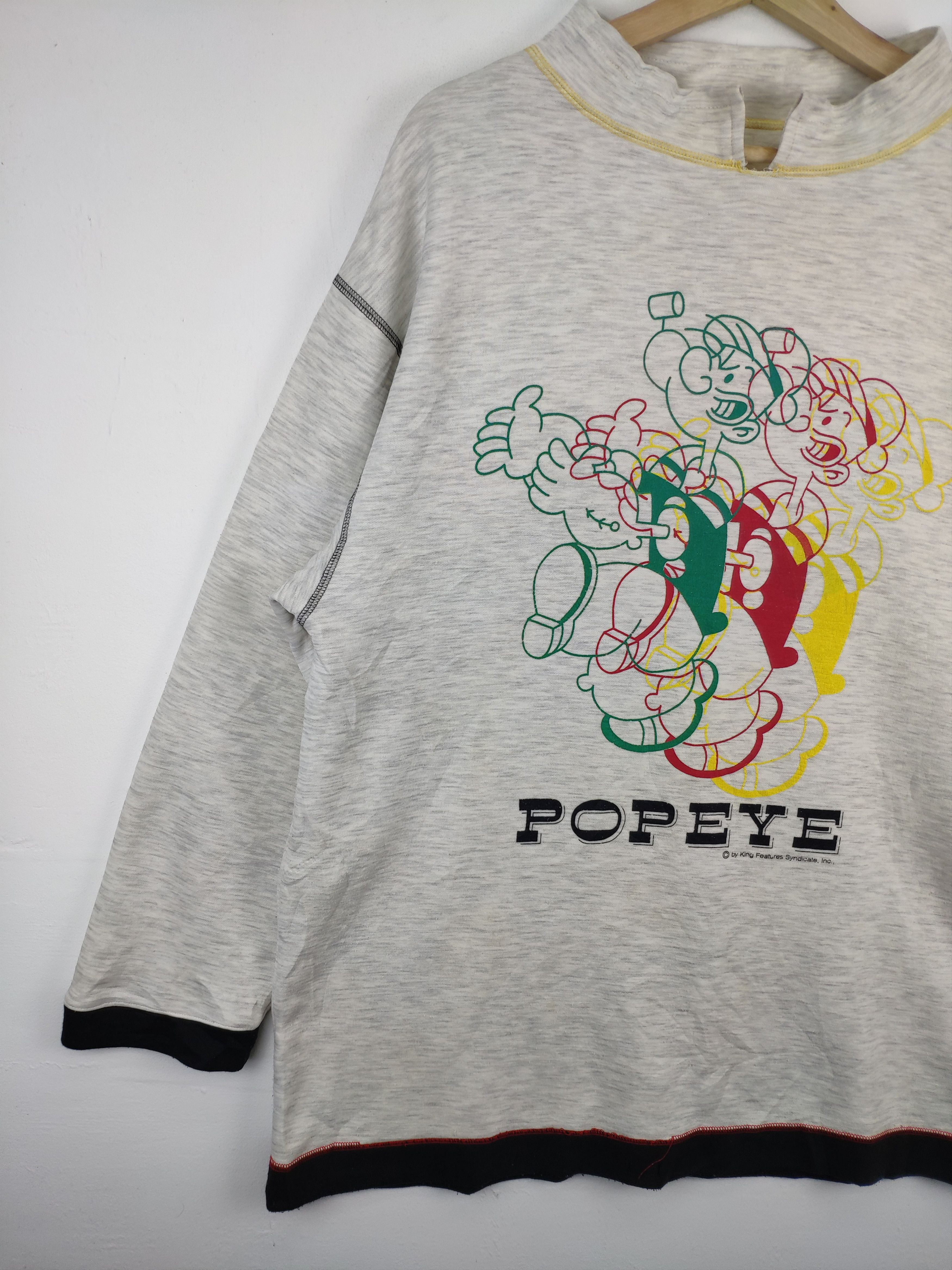Anime × Cartoon Network × Vintage Vintage Popeye Rasta Shirt Long Sleeve Size US L / EU 52-54 / 3 - 6 Thumbnail