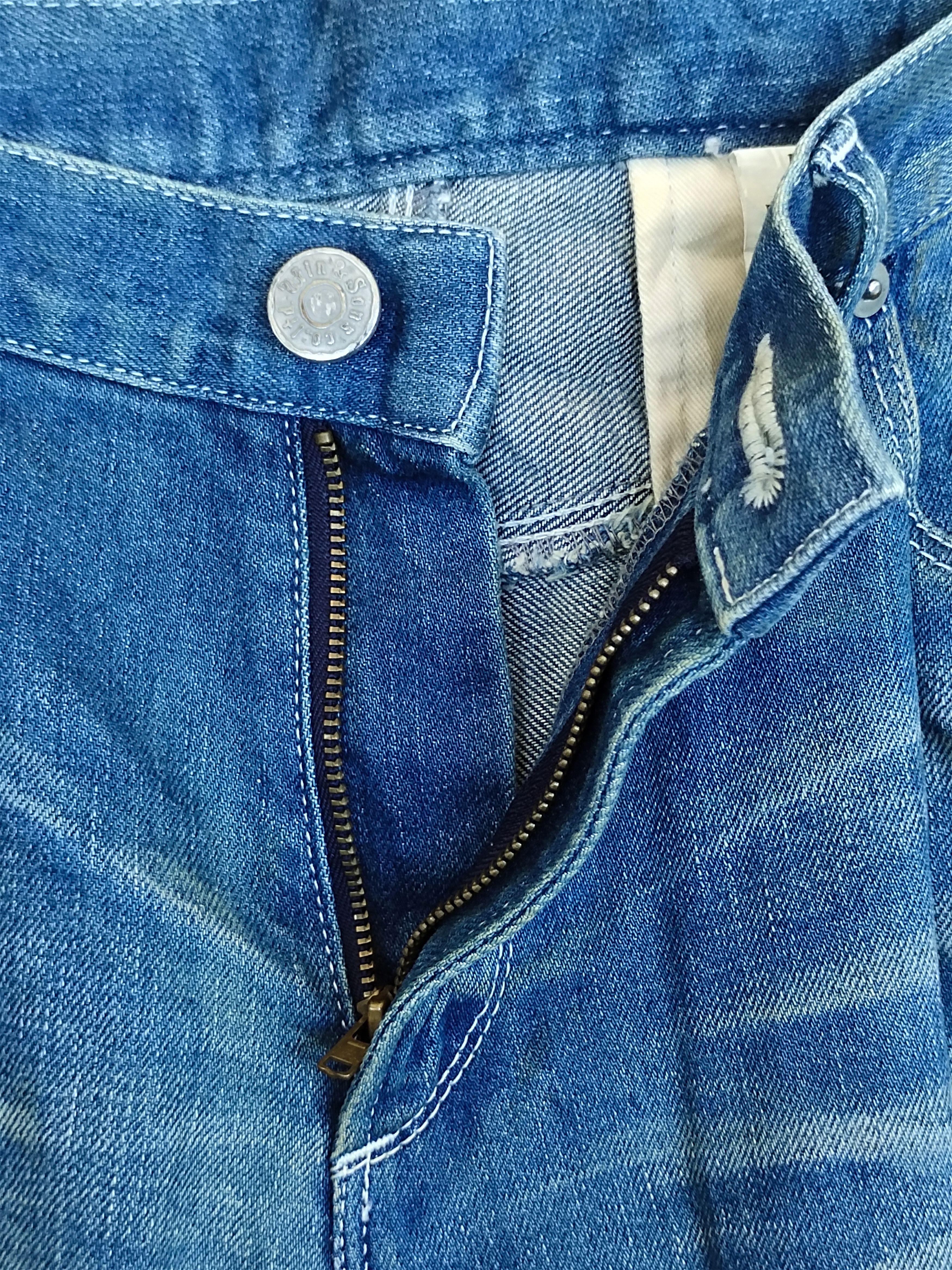 Hysteric Glamour Vintage Delay By Fin & Sons Boro Distressed Denim Jeans Size US 32 / EU 48 - 13 Thumbnail