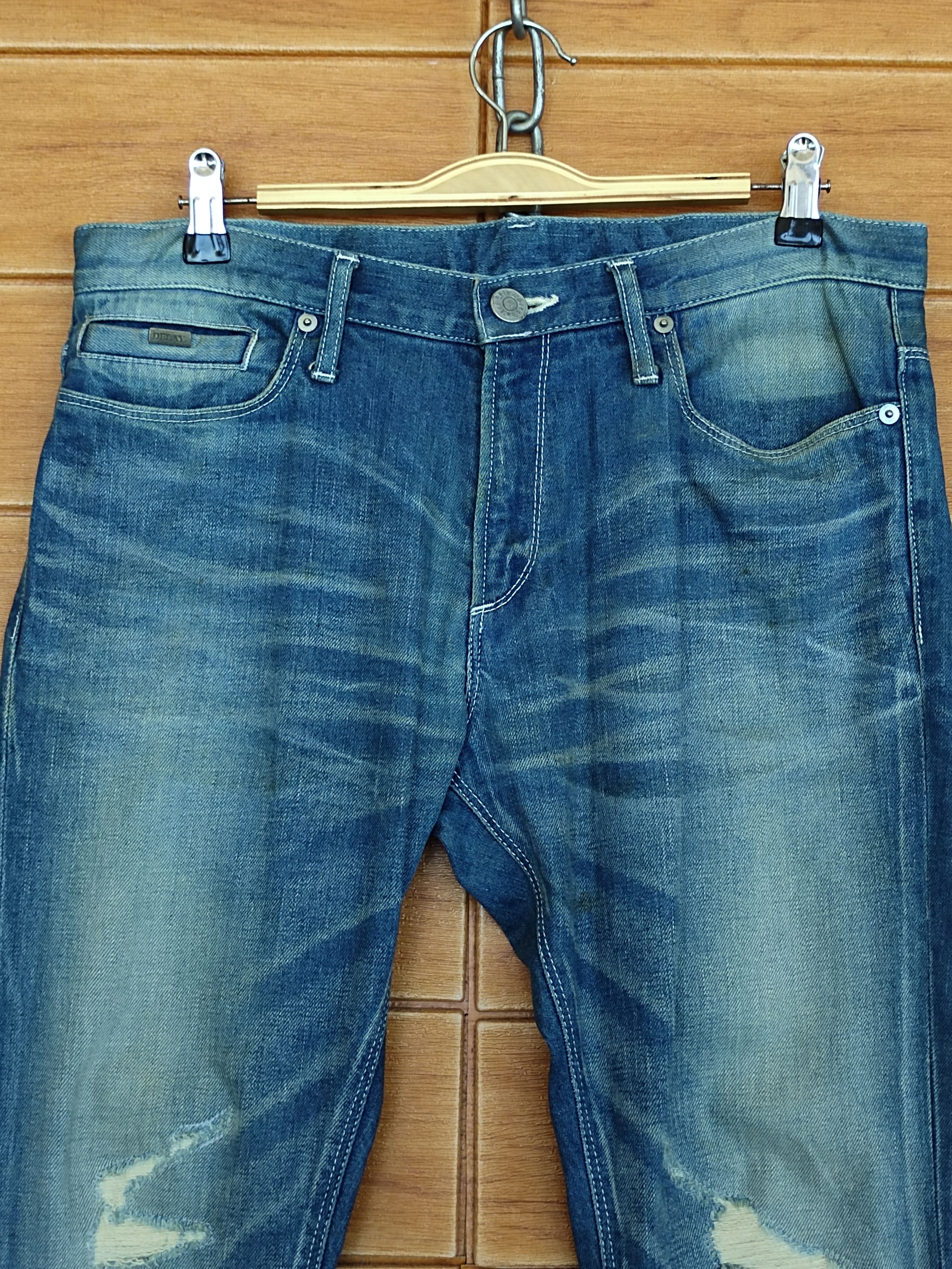 Hysteric Glamour Vintage Delay By Fin & Sons Boro Distressed Denim Jeans Size US 32 / EU 48 - 2 Thumbnail