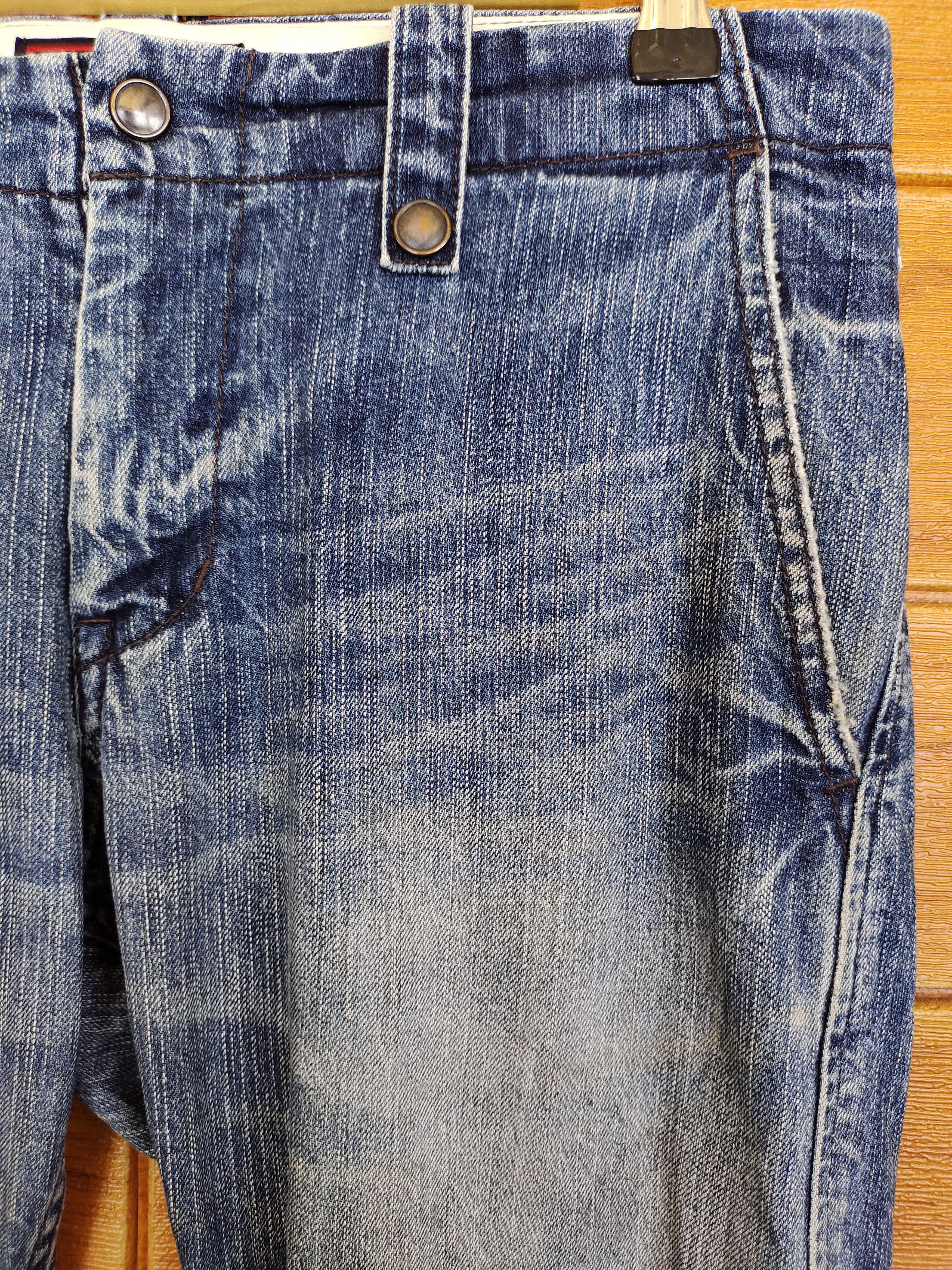 Comme des Garcons × Walter Van Beirendonck Johnbull Kojima Japan Zipper Cargo Denim Pants Size US 31 - 3 Thumbnail