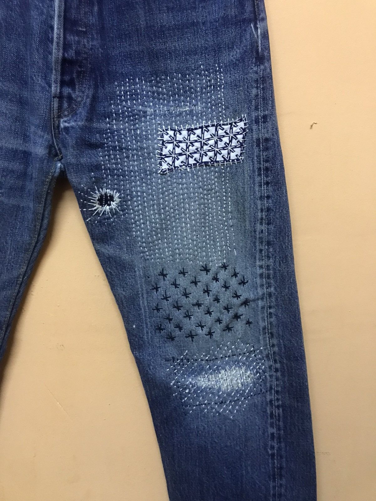 Levi's ‼️VTG LEVIS 501 BIG E BORO SHASIKO INSPIRED KAPITAL JAPAN ‼️ Size US 32 / EU 48 - 3 Thumbnail