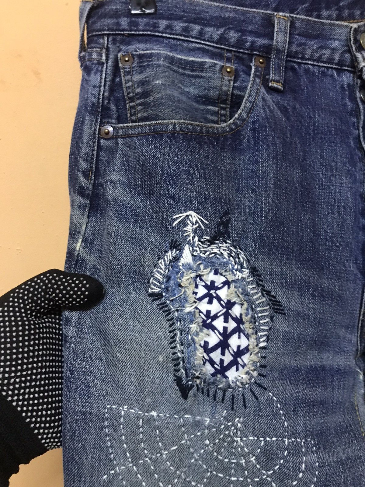 Levi's ‼️VTG LEVIS 501 BIG E BORO SHASIKO INSPIRED KAPITAL JAPAN ‼️ Size US 32 / EU 48 - 4 Thumbnail