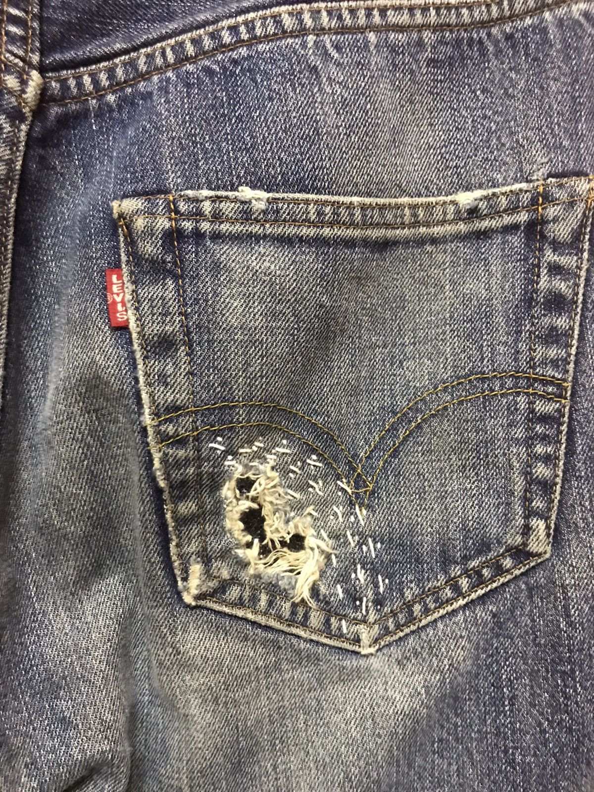 Levi's ‼️VTG LEVIS 501 BIG E BORO SHASIKO INSPIRED KAPITAL JAPAN ‼️ Size US 32 / EU 48 - 8 Thumbnail