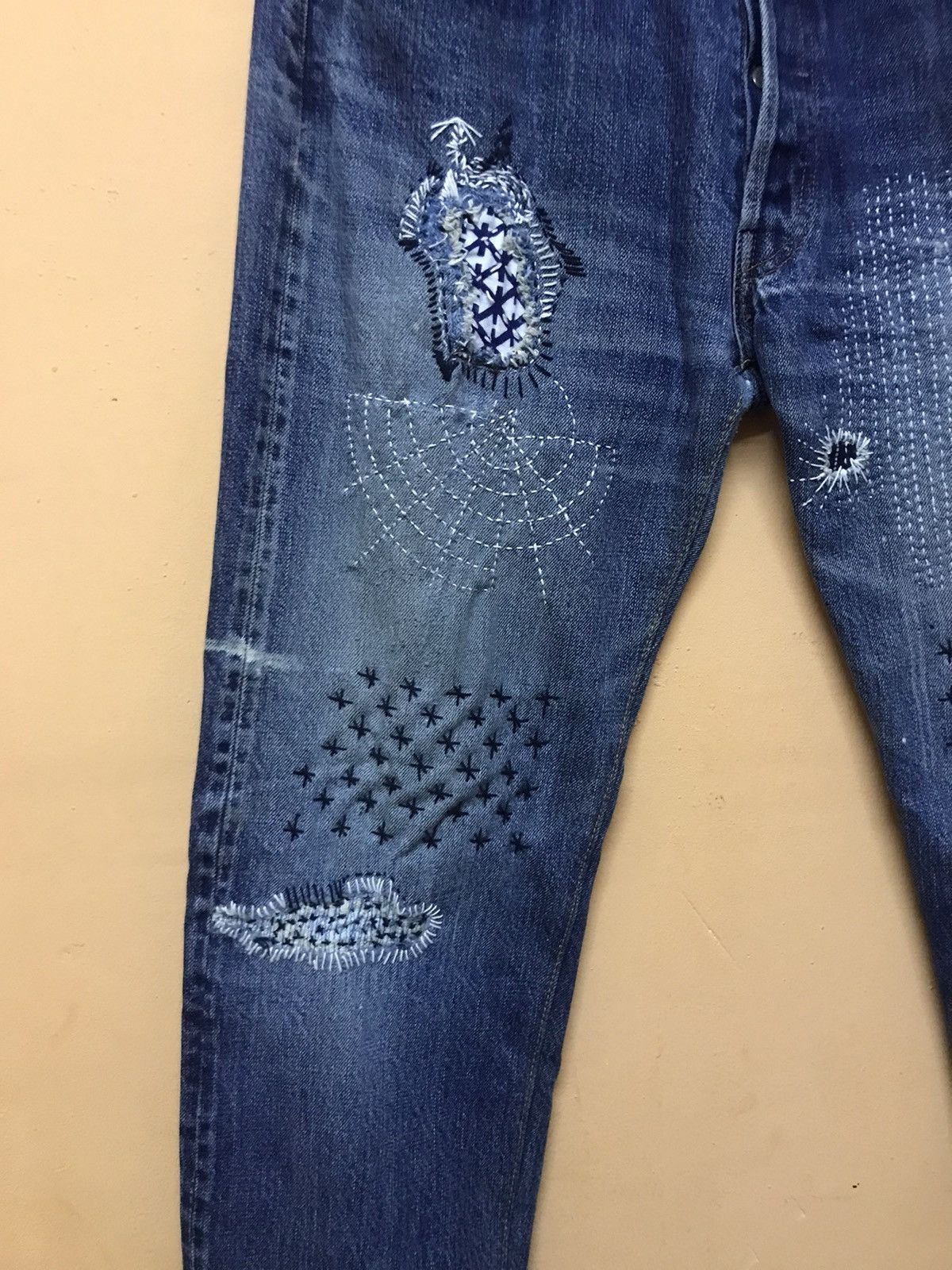 Levi's ‼️VTG LEVIS 501 BIG E BORO SHASIKO INSPIRED KAPITAL JAPAN ‼️ Size US 32 / EU 48 - 2 Thumbnail
