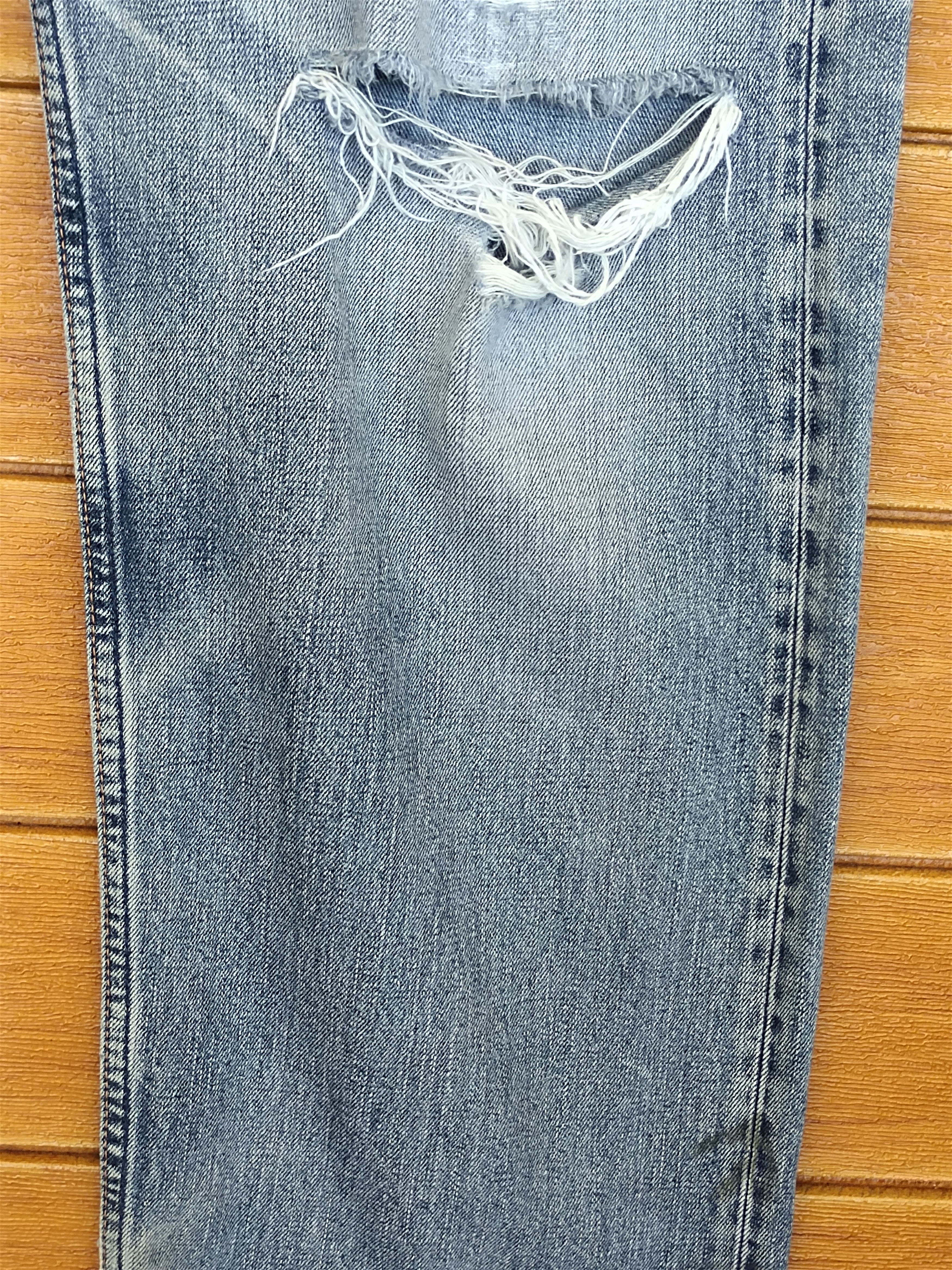 Levi's 1990s Levi's 504 Destroy Crash Distressed Denim Jeans Size US 34 / EU 50 - 5 Thumbnail