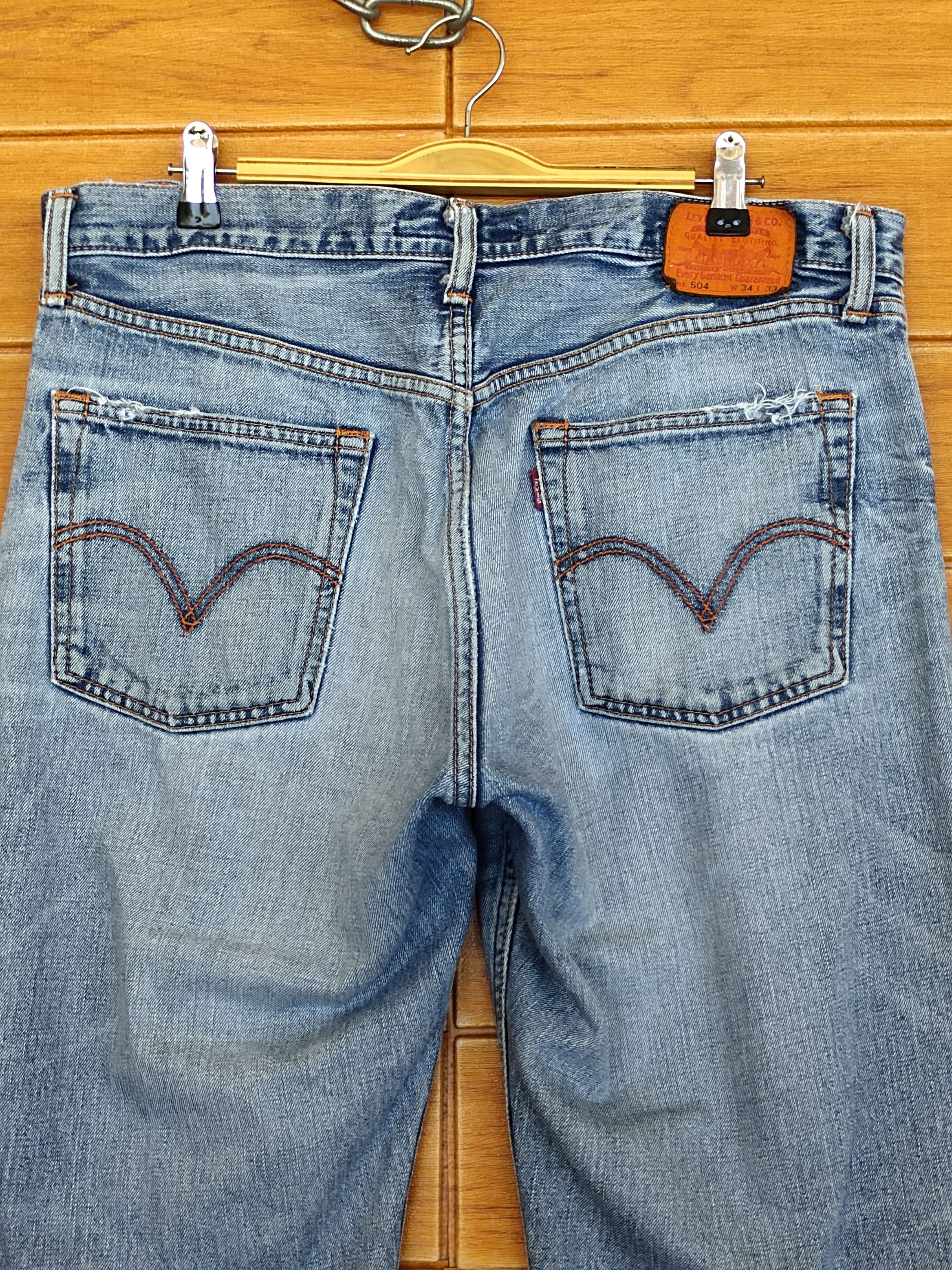 Levi's 1990s Levi's 504 Destroy Crash Distressed Denim Jeans Size US 34 / EU 50 - 10 Thumbnail