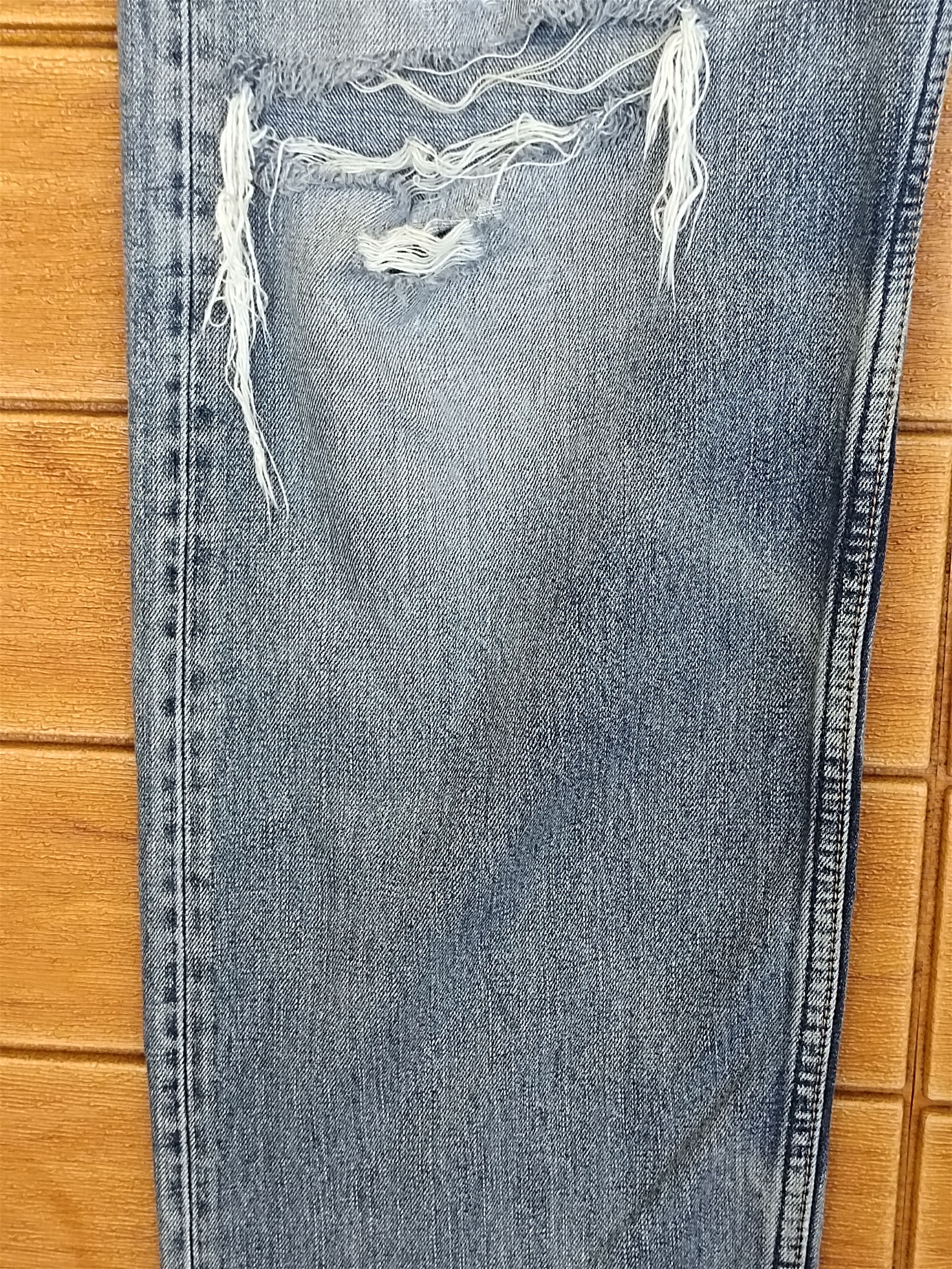 Levi's 1990s Levi's 504 Destroy Crash Distressed Denim Jeans Size US 34 / EU 50 - 6 Thumbnail