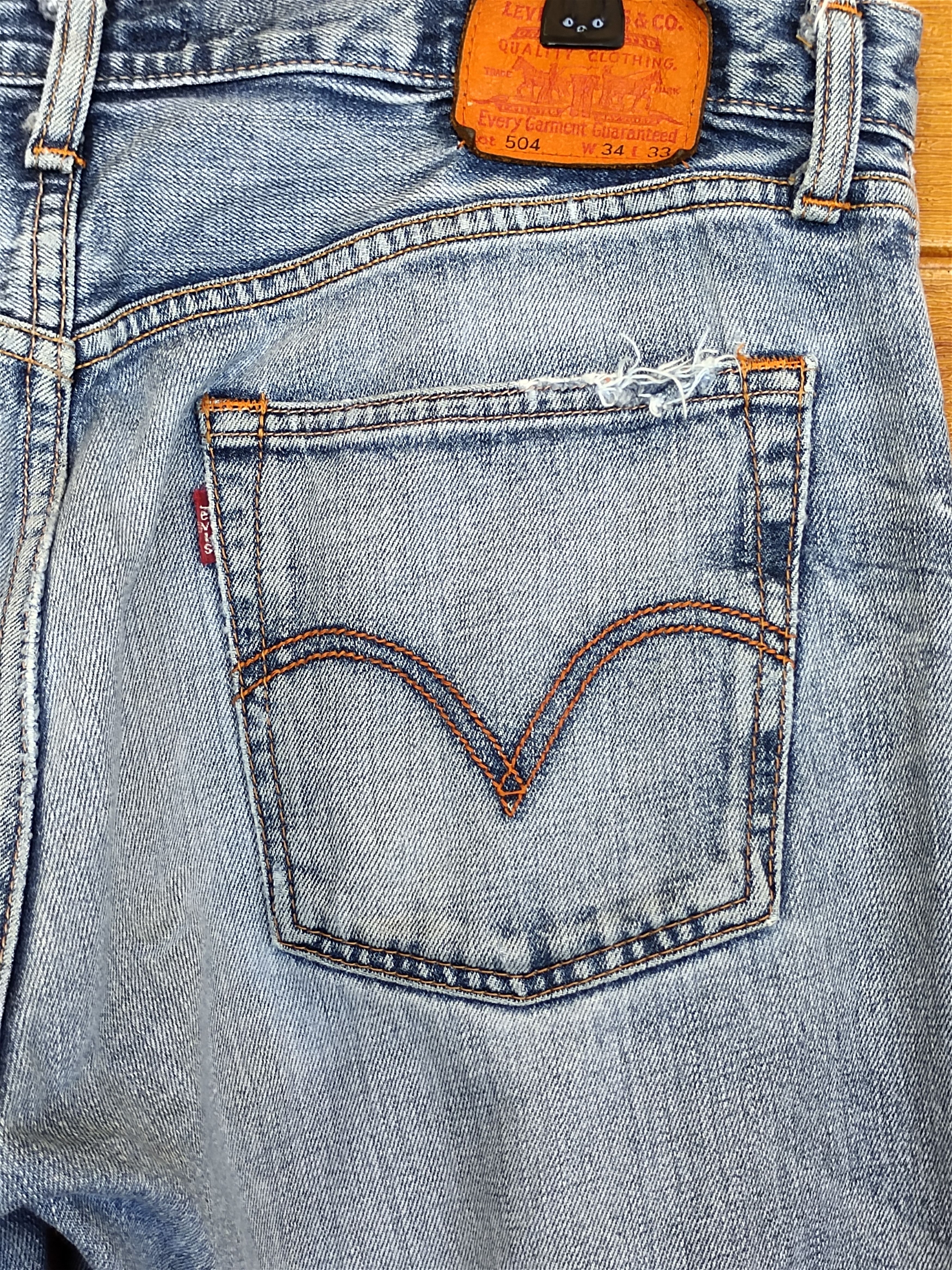 Levi's 1990s Levi's 504 Destroy Crash Distressed Denim Jeans Size US 34 / EU 50 - 11 Thumbnail