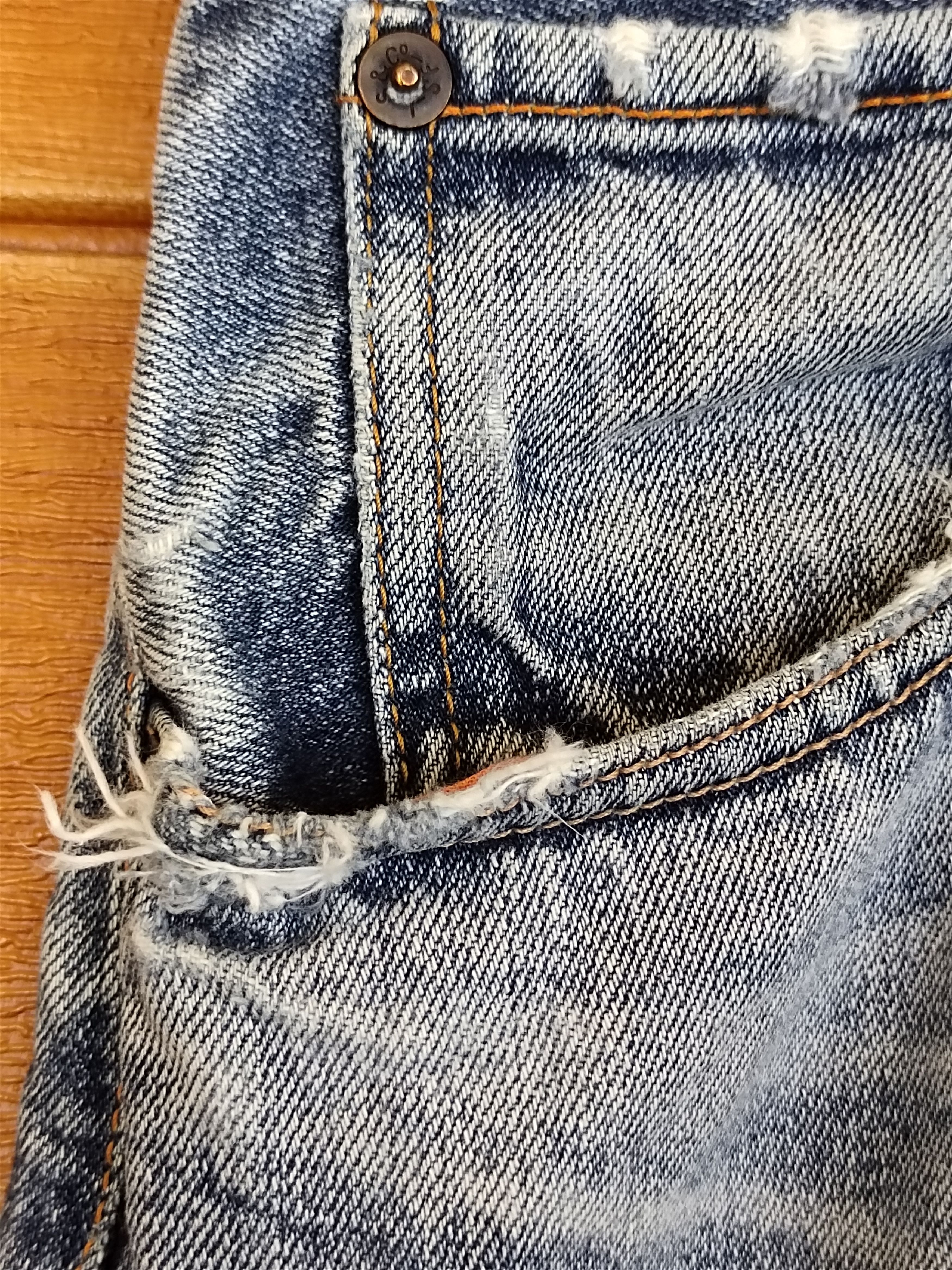 Levi's 1990s Levi's 504 Destroy Crash Distressed Denim Jeans Size US 34 / EU 50 - 4 Thumbnail