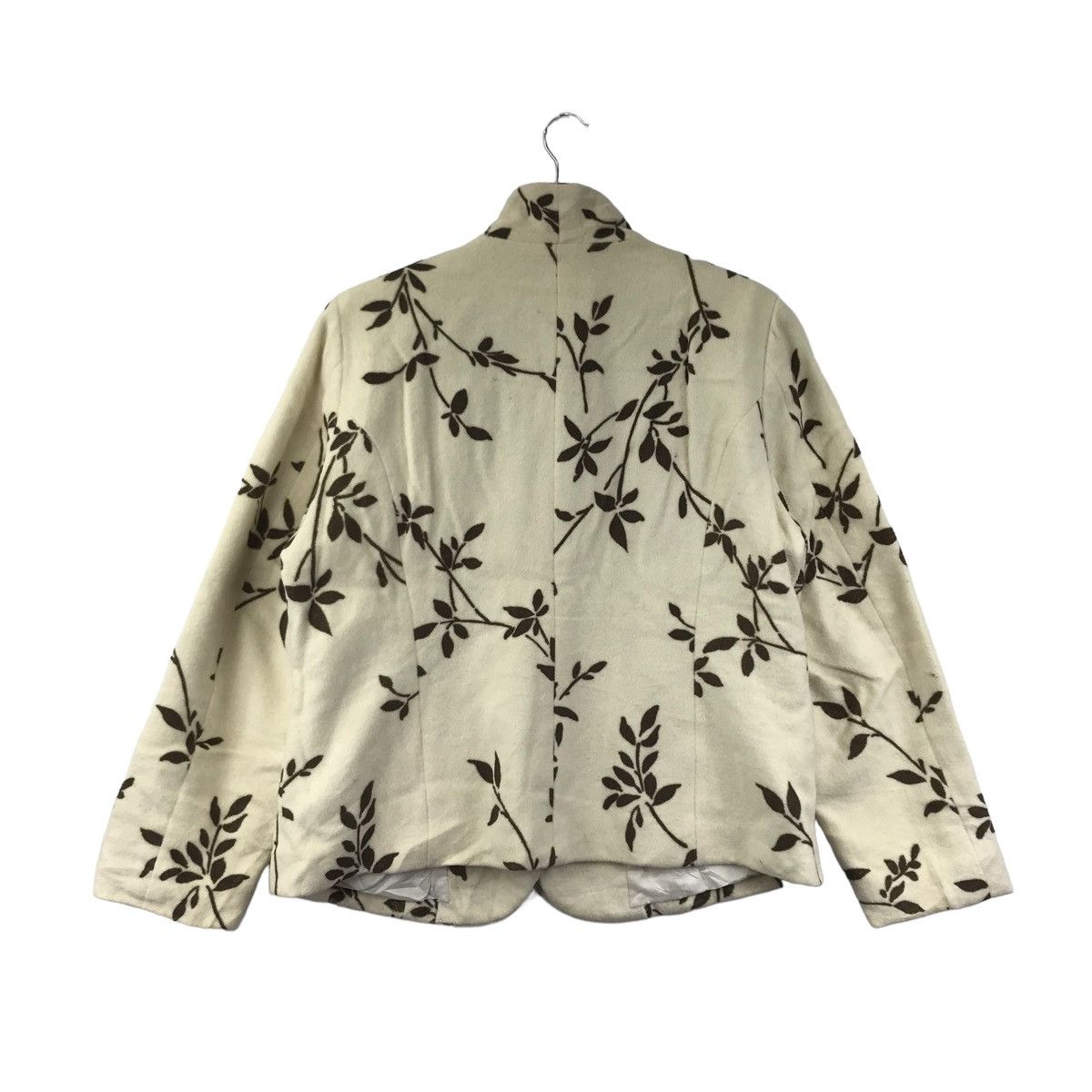 Vintage Vintage 90s SANRIKA TOKYO Leaf Branches Cream Coat Size XL / US 12-14 / IT 48-50 - 7 Thumbnail
