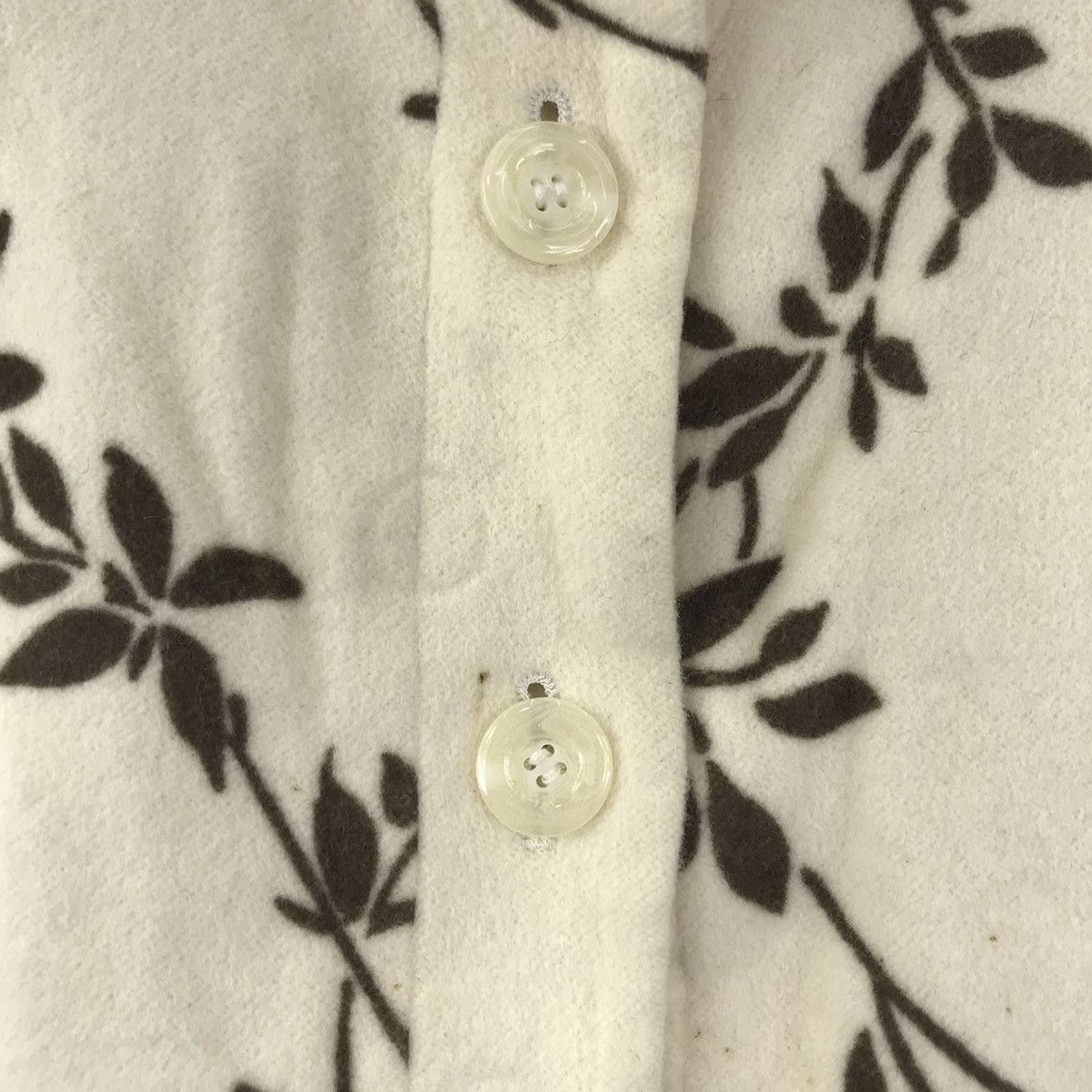 Vintage Vintage 90s SANRIKA TOKYO Leaf Branches Cream Coat Size XL / US 12-14 / IT 48-50 - 3 Thumbnail