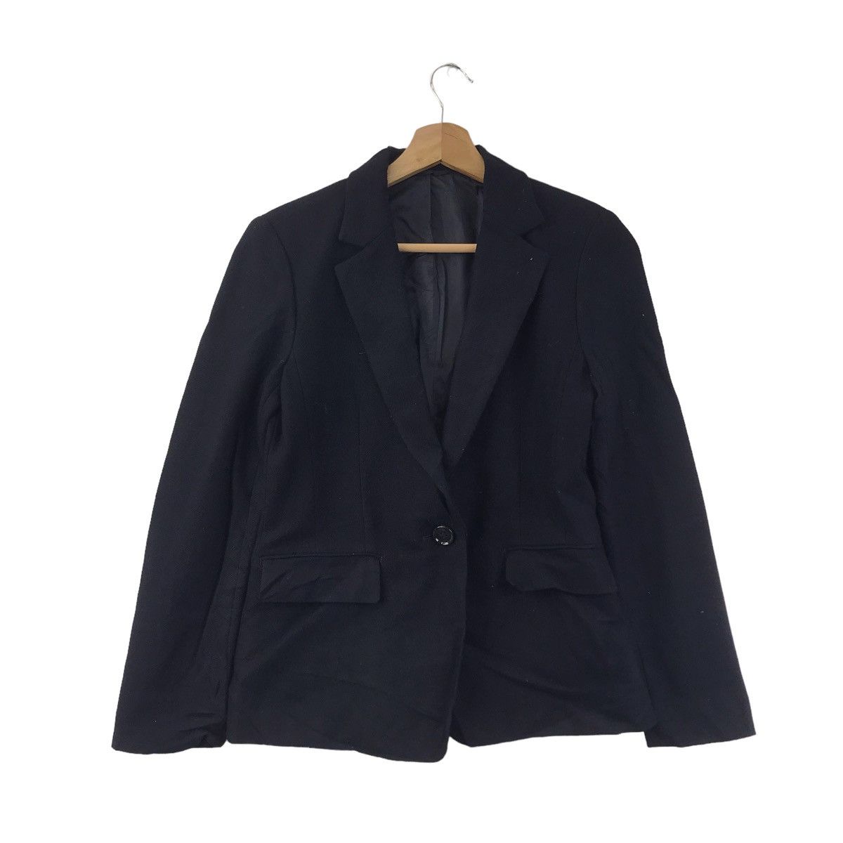 Japanese Brand ANAYI Japanese Brand Plain Black Blazer Coat Jacket Size XS / US 0-2 / IT 36-38 - 1 Thumbnail