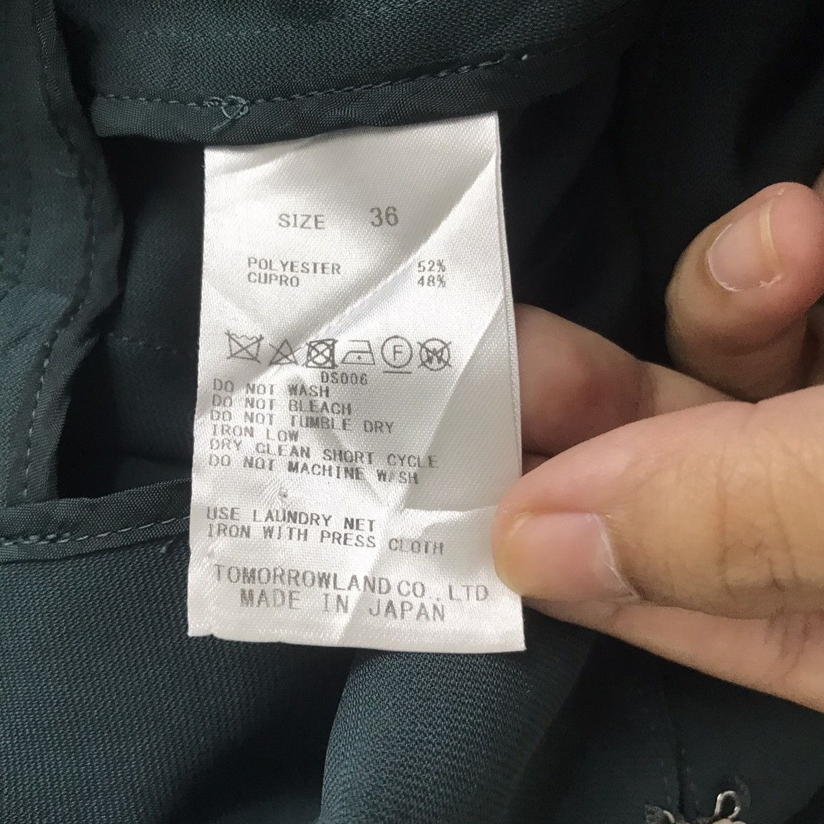 Tomorrowland TOMORROWLAND Japanese Brand Dark Green Coat Jacket Size XS / US 0-2 / IT 36-38 - 5 Thumbnail
