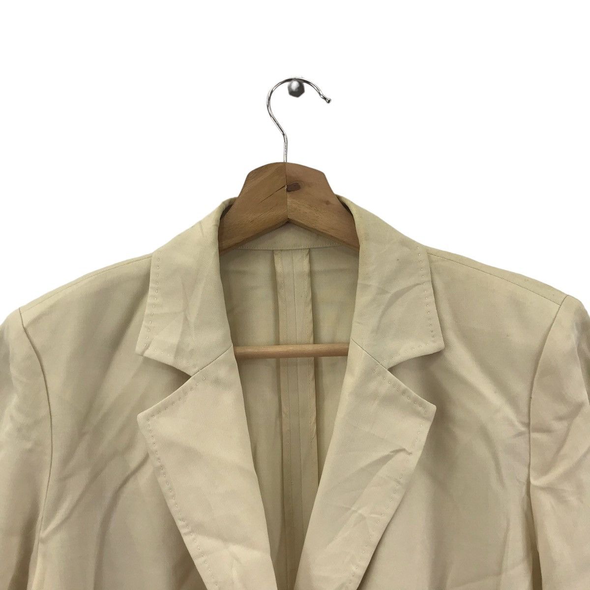 Trussardi TRUSSARDI Italian Brand Beige Plain Blazer Coat Jacket Size XS / US 0-2 / IT 36-38 - 2 Thumbnail