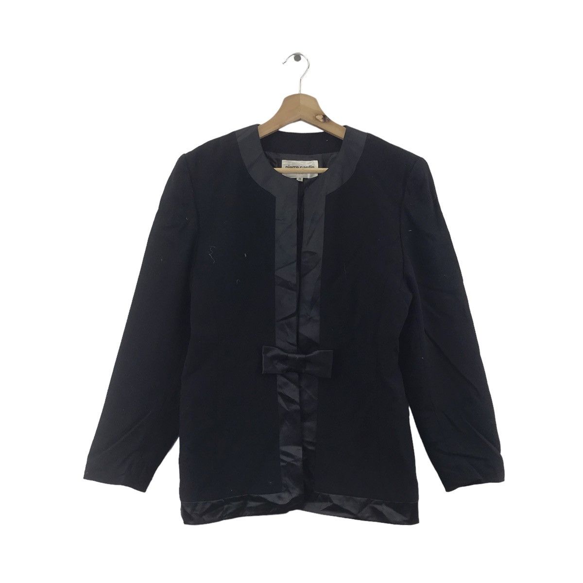 Pierre Cardin PIERRE CARDIN Paris Black Ribbon Blazer Jacket Size S / US 4 / IT 40 - 1 Thumbnail