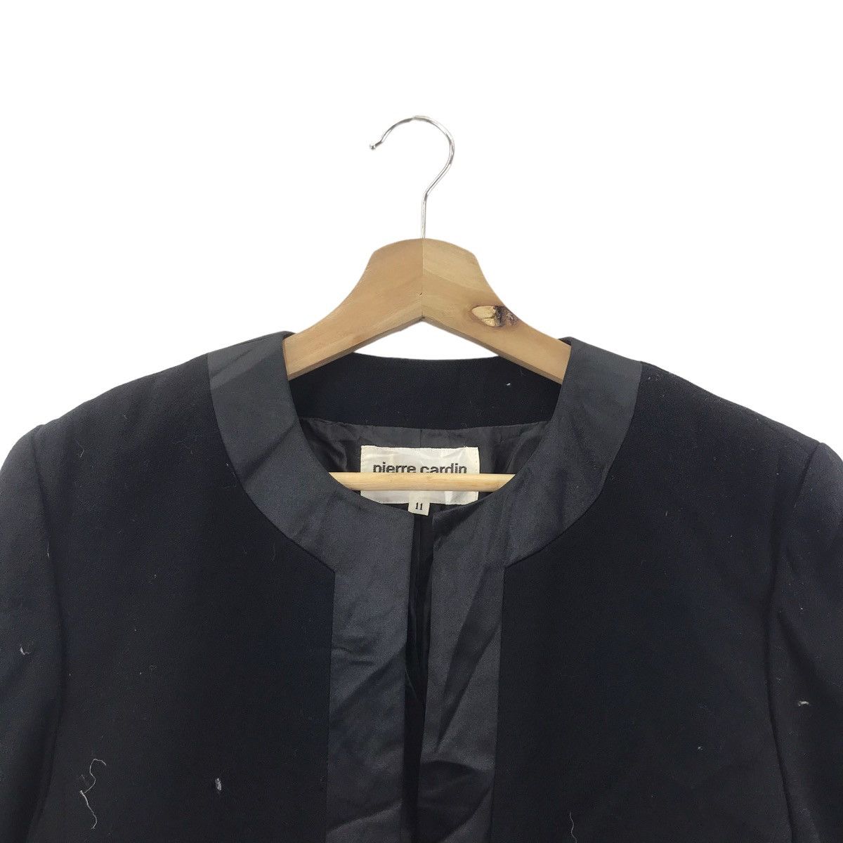 Pierre Cardin PIERRE CARDIN Paris Black Ribbon Blazer Jacket Size S / US 4 / IT 40 - 2 Thumbnail