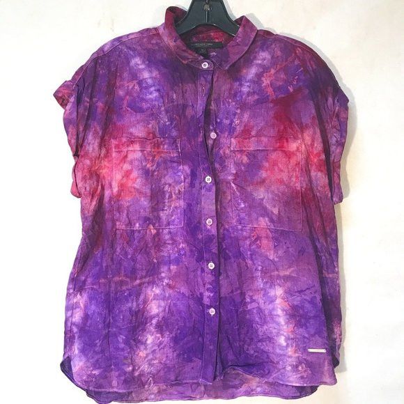 Andrew Marc Andrew Marc Purple linen Sleeveless Medium Dyed Size M / US 6-8 / IT 42-44 - 1 Thumbnail