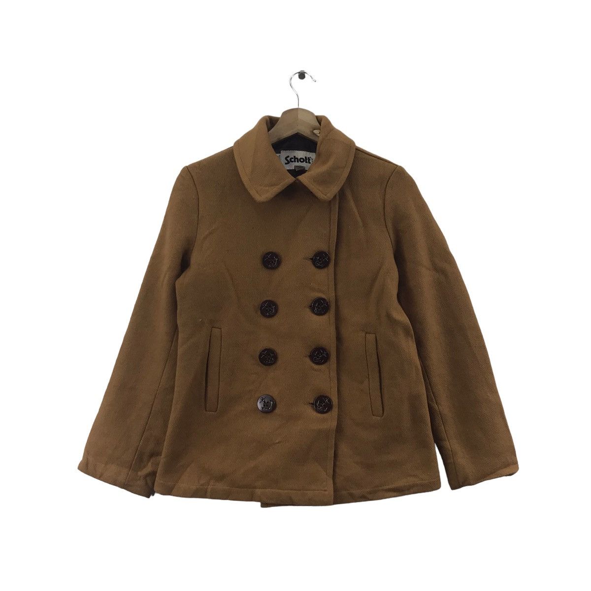 Schott Vintage SCHOTT NYC Wool Brown Duffle Coat Size M / US 6-8 / IT 42-44 - 1 Thumbnail