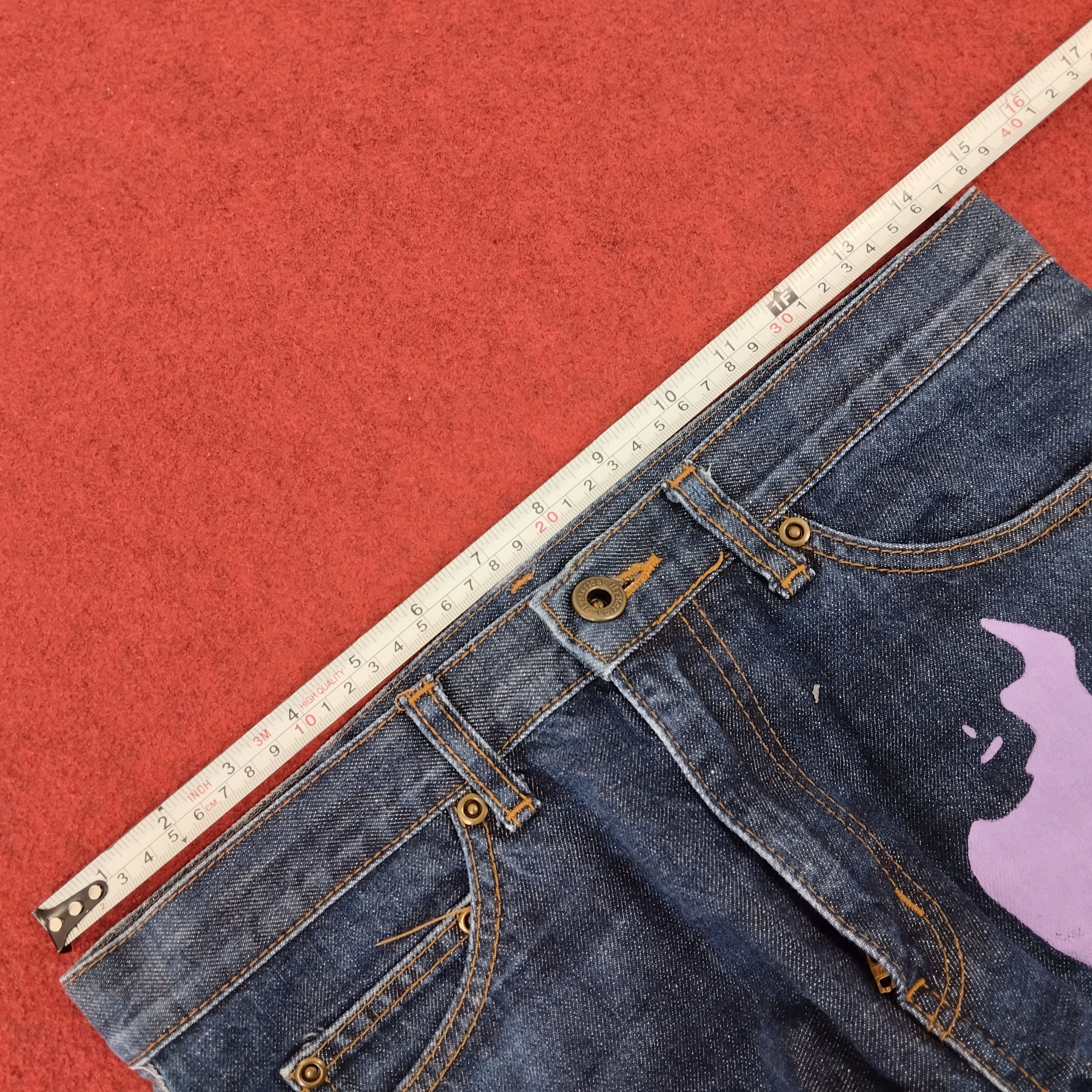 Hysteric Glamour × Japanese Brand × Vintage Hysteric Glamour Japanese Brand Custom Face Style Jeans Size US 29 - 16 Thumbnail