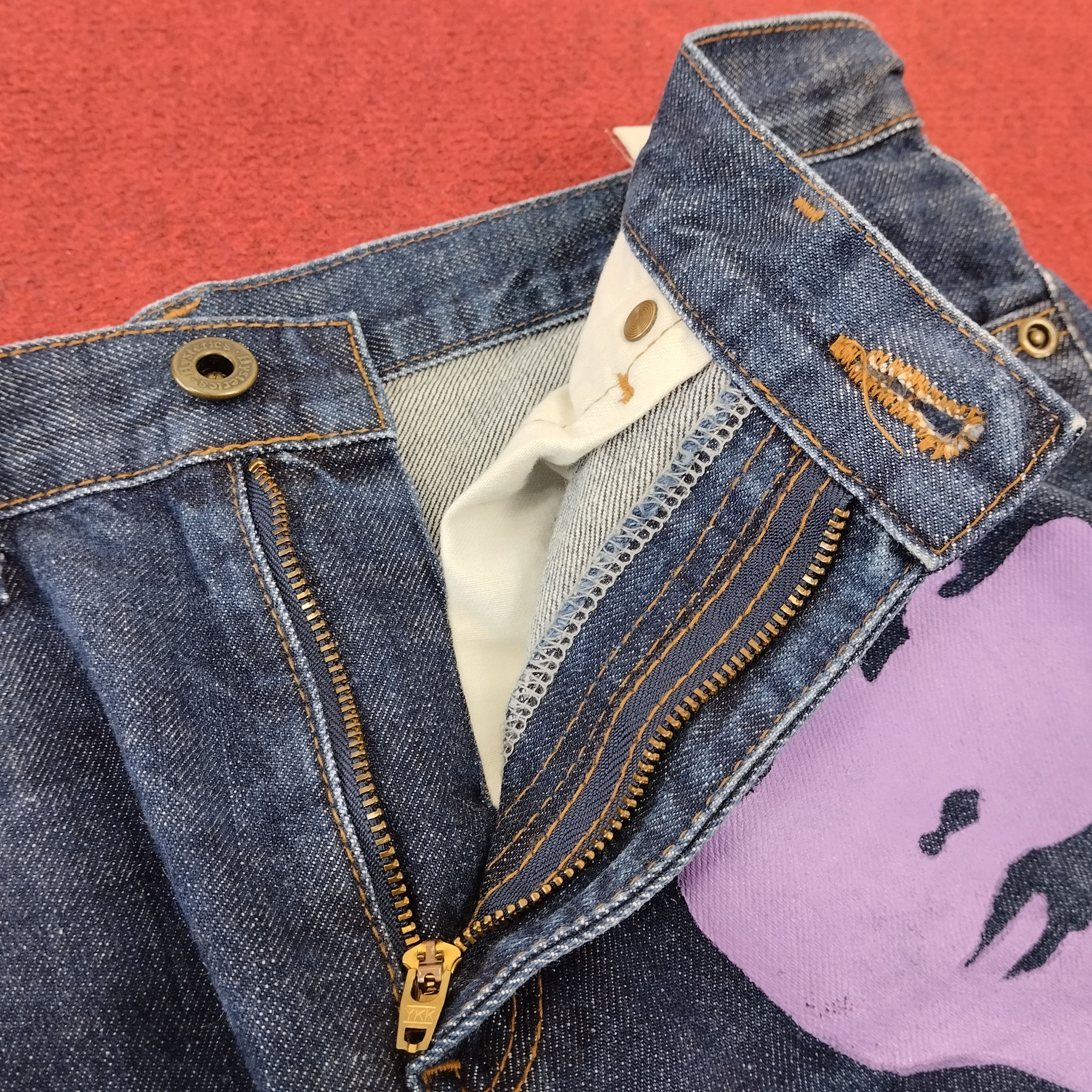 Hysteric Glamour × Japanese Brand × Vintage Hysteric Glamour Japanese Brand Custom Face Style Jeans Size US 29 - 7 Thumbnail