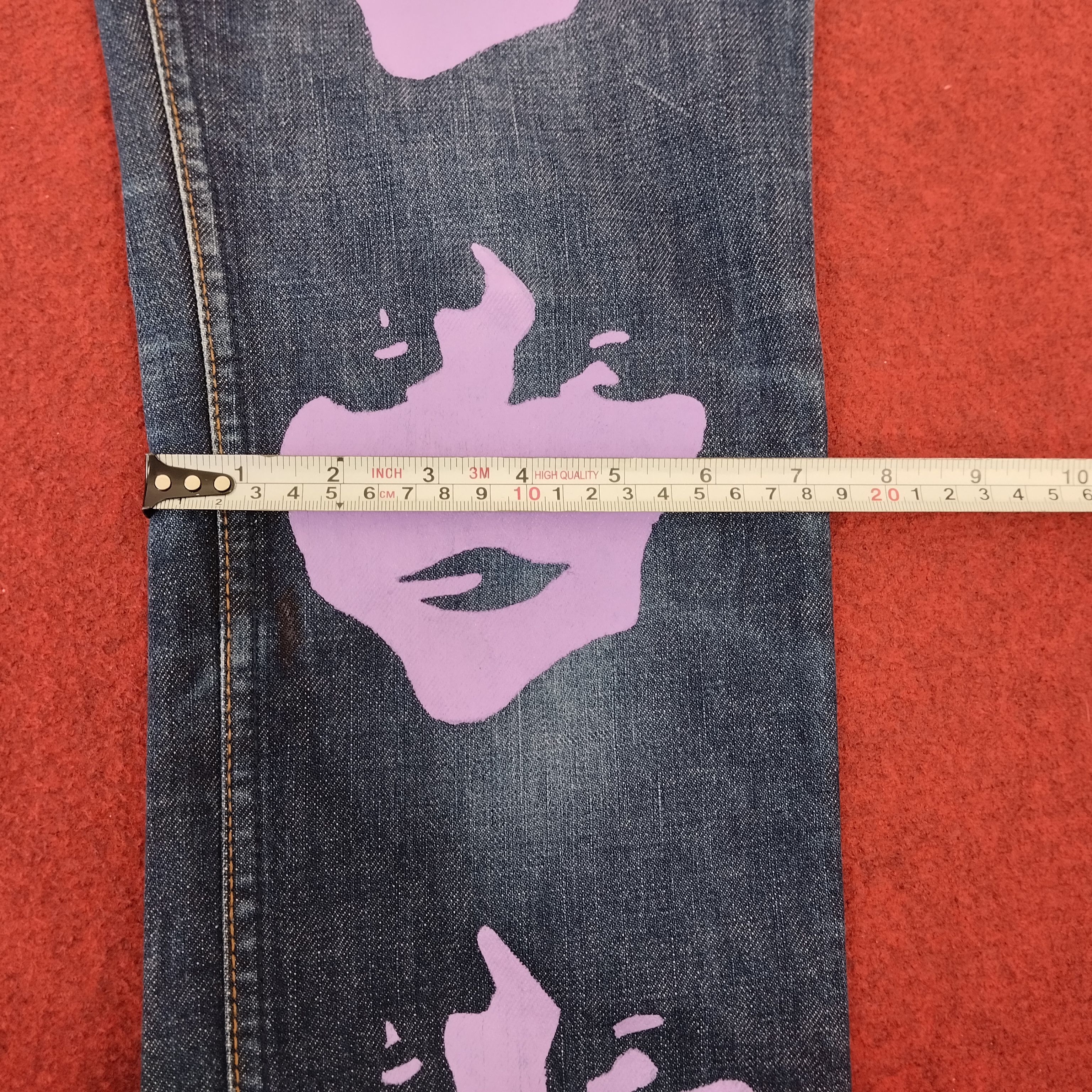 Hysteric Glamour × Japanese Brand × Vintage Hysteric Glamour Japanese Brand Custom Face Style Jeans Size US 29 - 19 Thumbnail