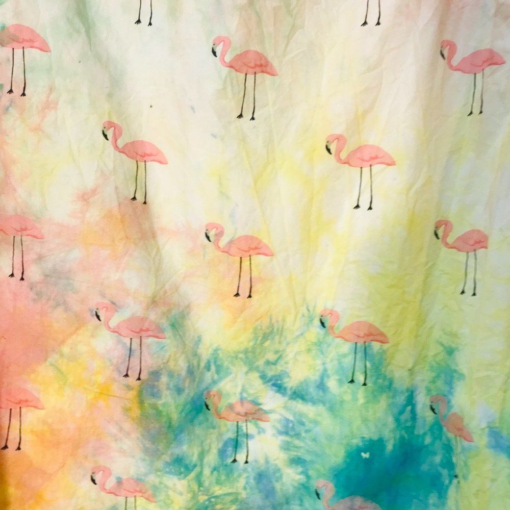 Nordstrom Denim & Flower NWT Tie Dye Pink Flamingos Shirt Large Hawaii Size US L / EU 52-54 / 3 - 8 Thumbnail