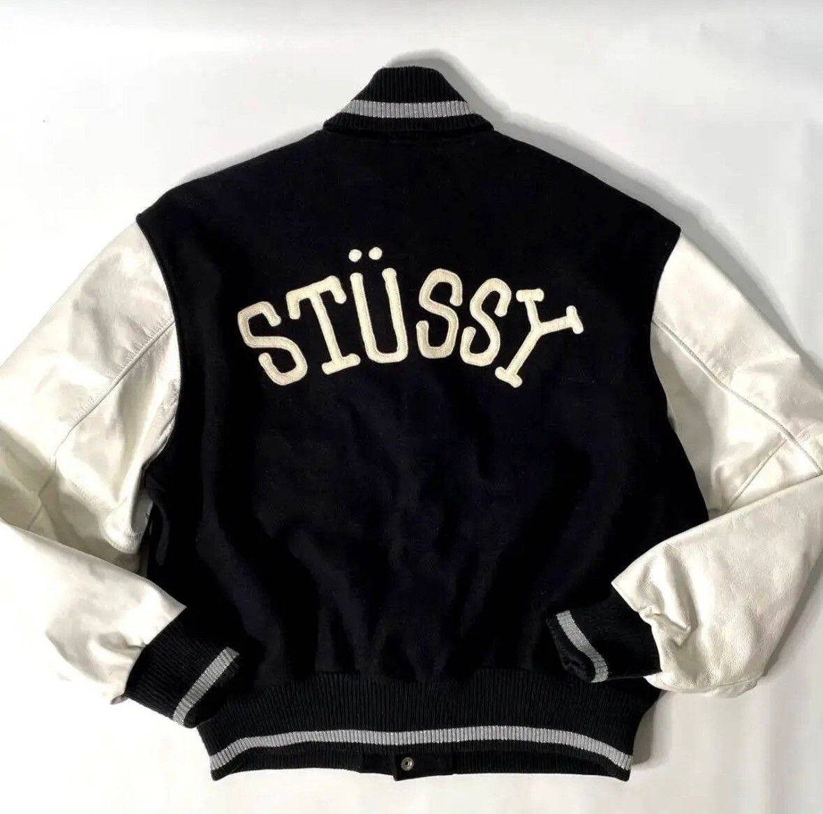 いいスタイル Stussy 25周年 Varsity Jacket スタジャン 刺繍 ...