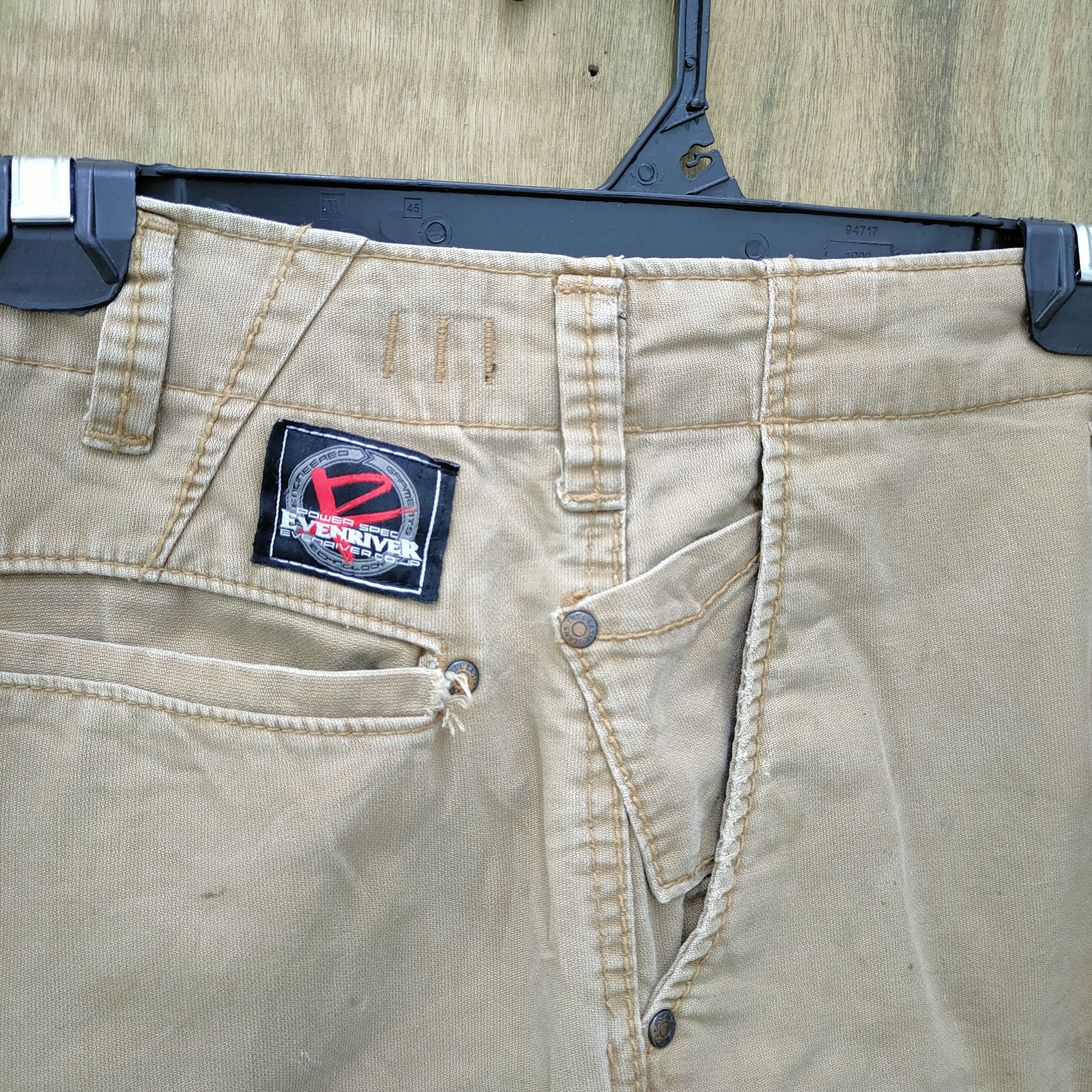 Japanese Brand × Vintage EVENRIVER BAGGY CARGO PANTS FADED DEMAGE KNEE Size US 34 / EU 50 - 14 Thumbnail