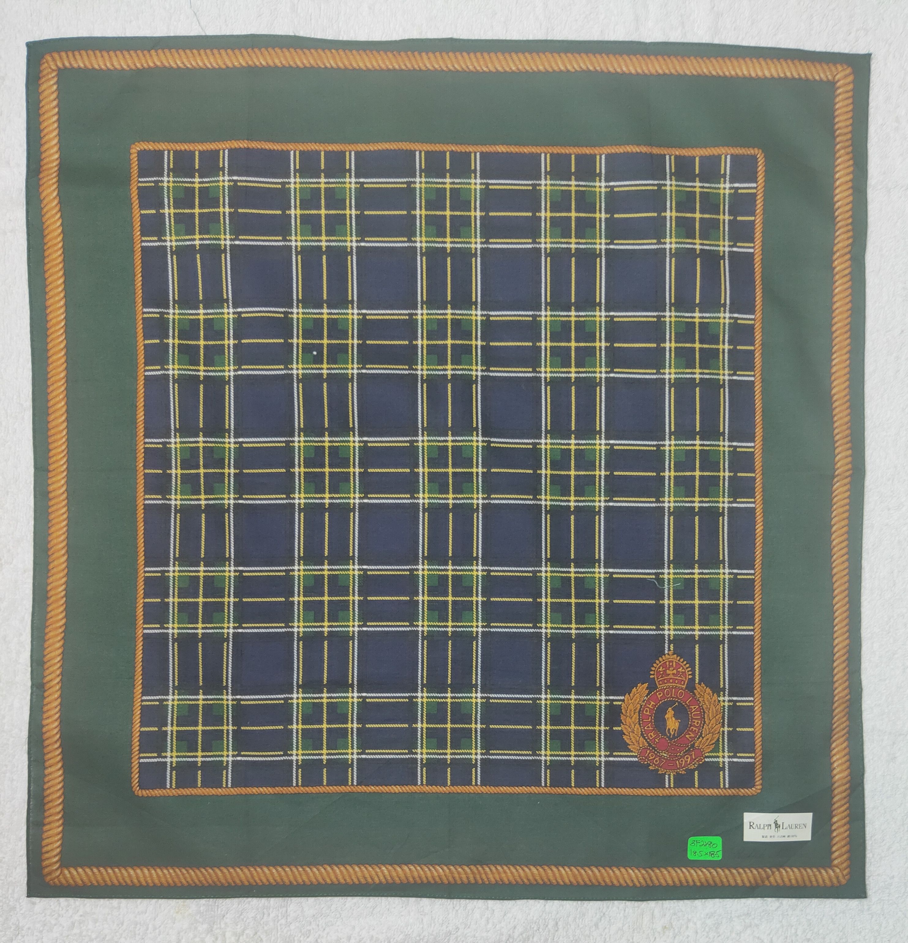 Polo Ralph Lauren × Vintage Polo Ralph Lauren Handkerchief headscarf Bandana - 3F2280 Size ONE SIZE - 3 Thumbnail