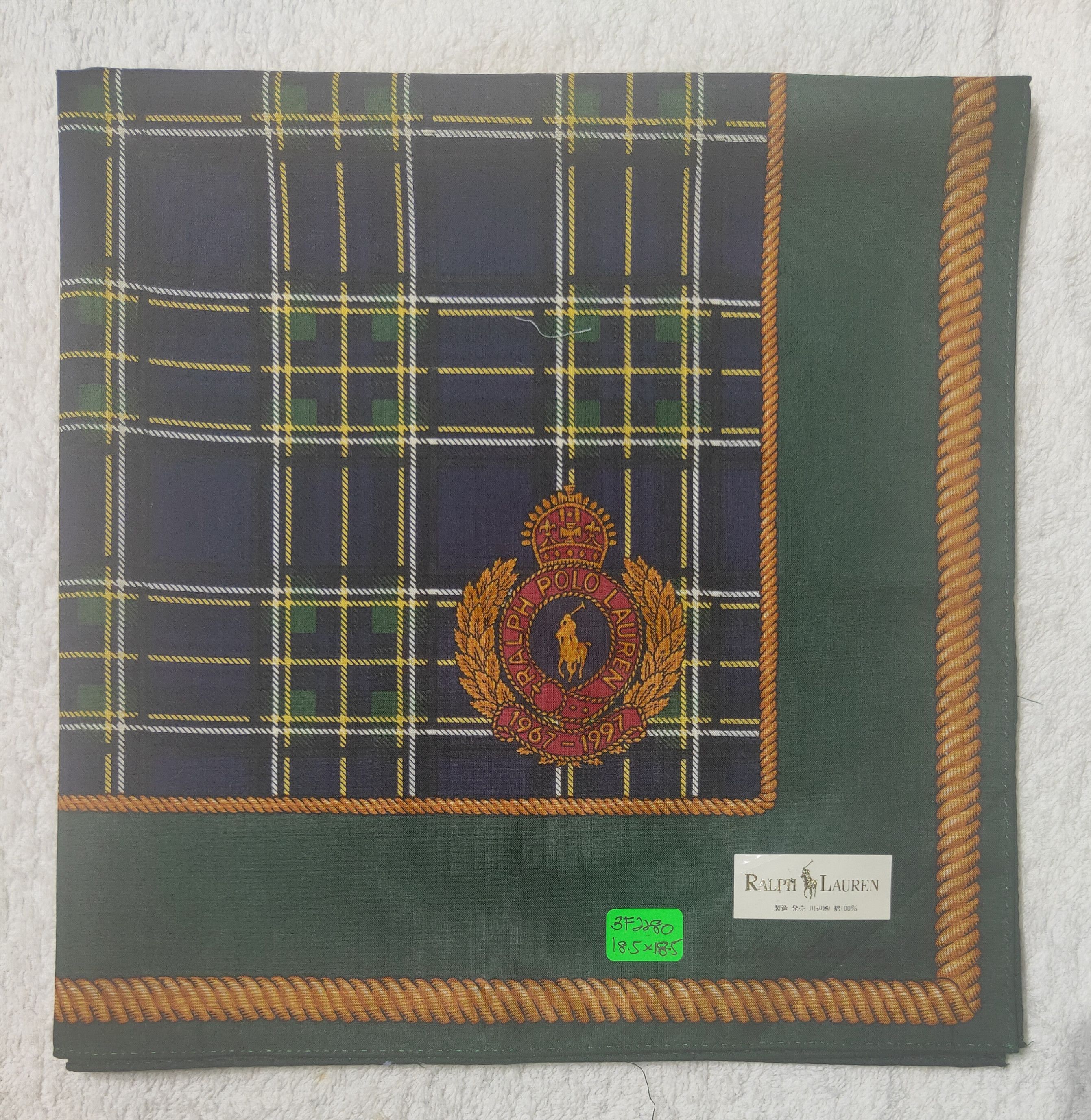 Polo Ralph Lauren × Vintage Polo Ralph Lauren Handkerchief headscarf Bandana - 3F2280 Size ONE SIZE - 4 Thumbnail