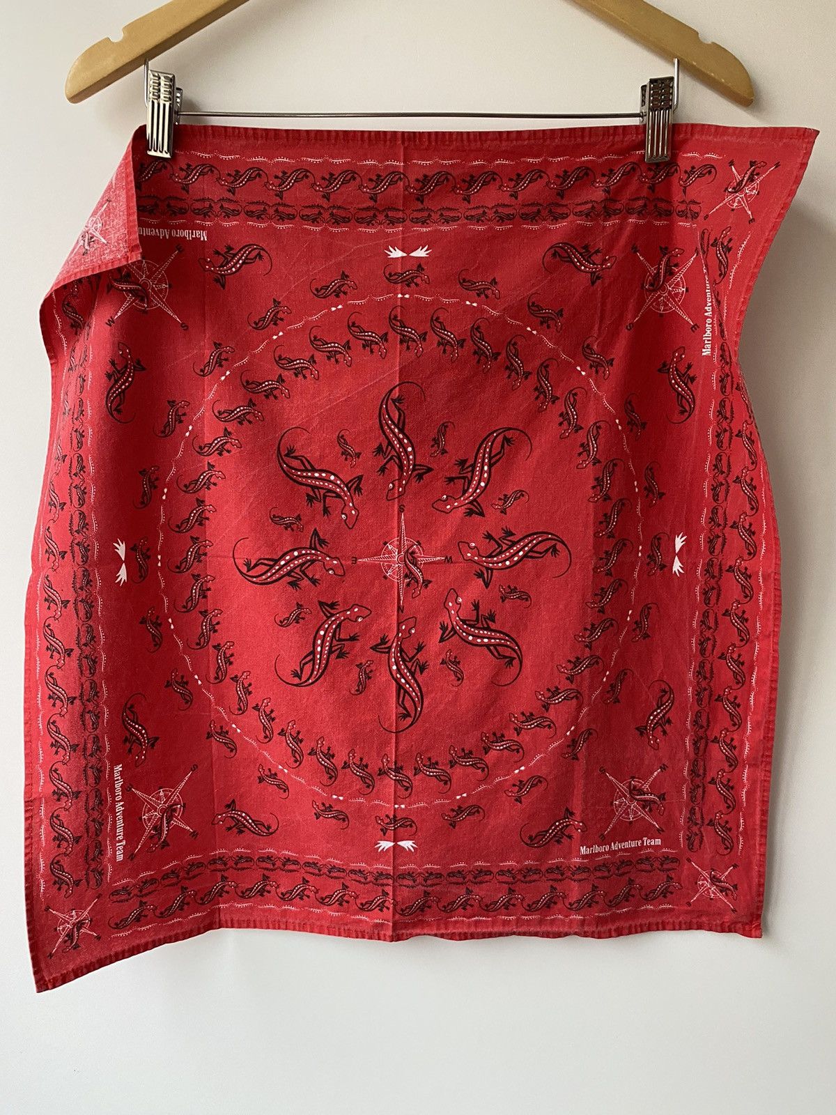 Marlboro 🇺🇸 Vintage 90s Marlboro Bandana Handkerchief Neckerchief Size ONE SIZE - 2 Thumbnail