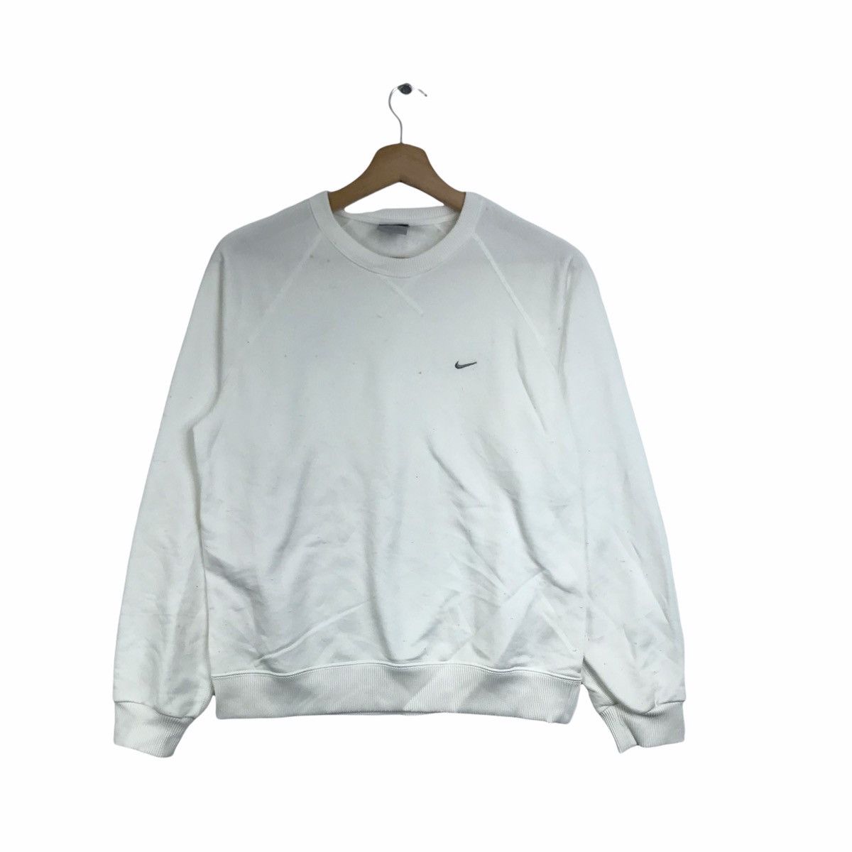 Vtg NIKE SWOOSH LOGO Minimalist Cropped Top Sweatshirt