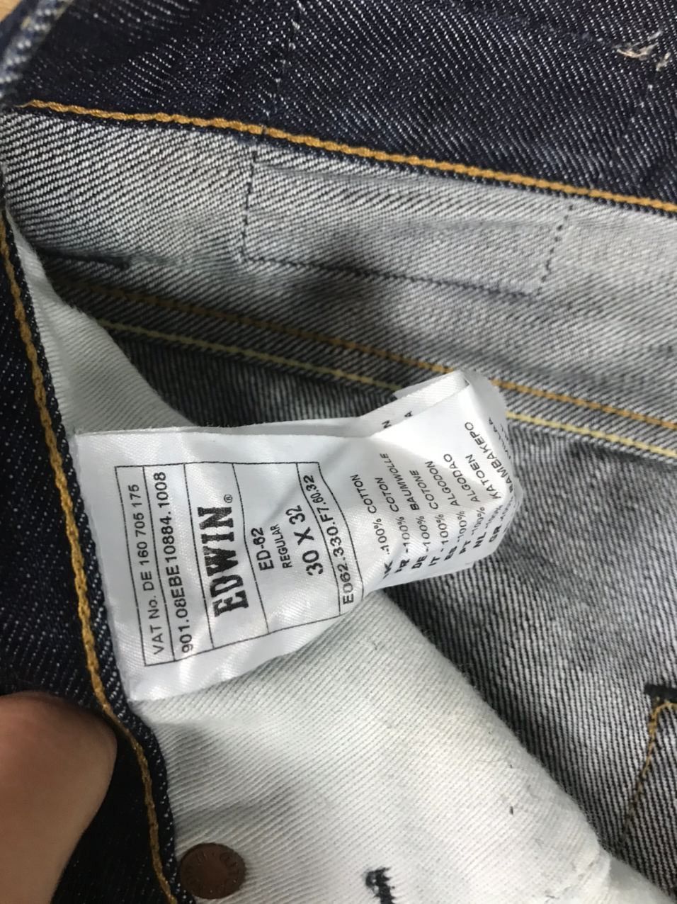 Edwin Edwin Japanese brand navy blue jeans 30x32 Size US 30 / EU 46 - 6 Thumbnail
