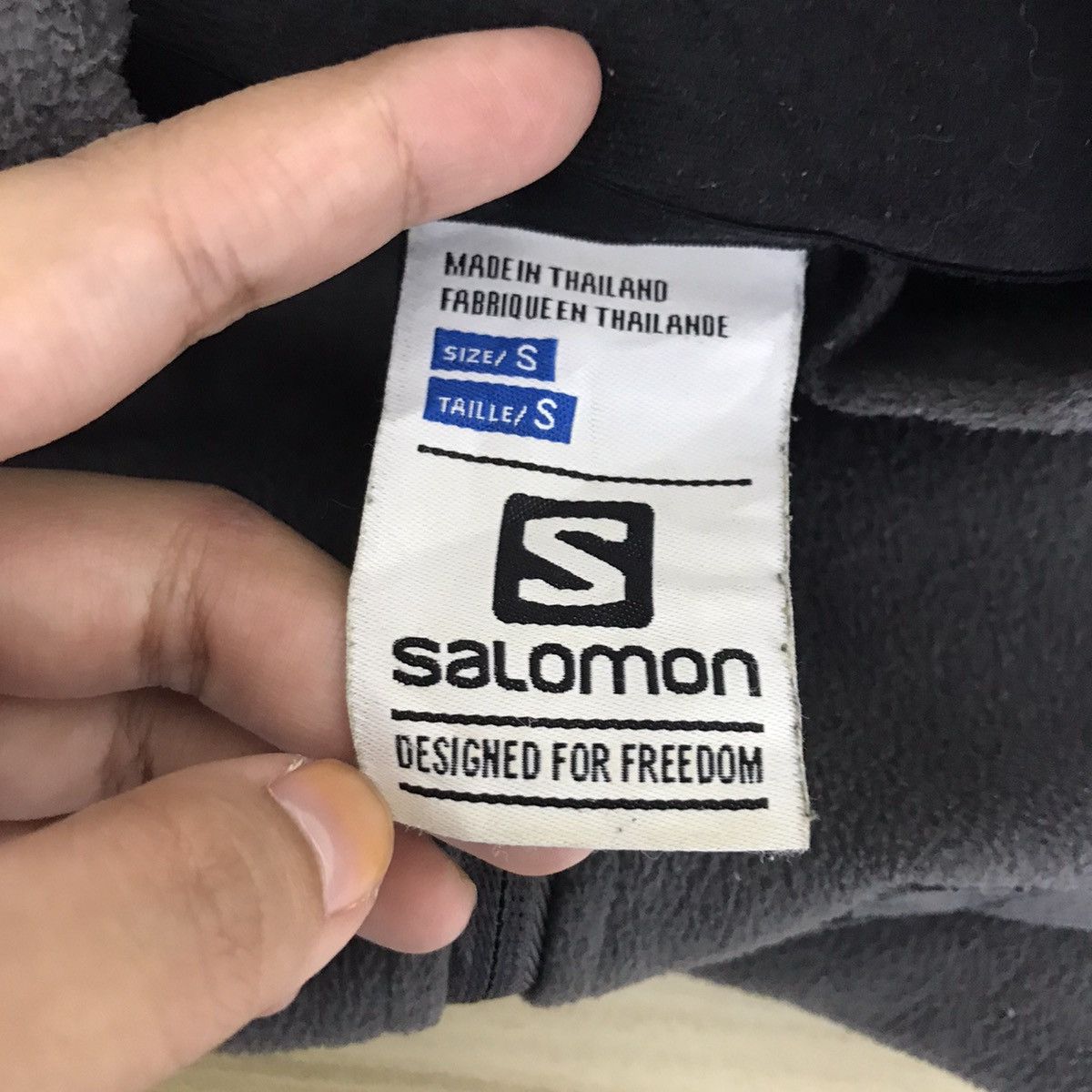 Salomon SALOMON Embroidered Logo Grey Sweater Fleece Sweatshirt Size US S / EU 44-46 / 1 - 5 Thumbnail