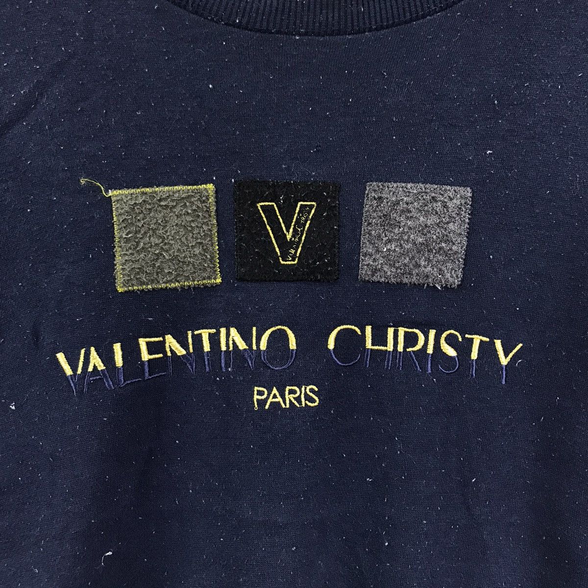 Vintage Vintage VALENTINO CHRISTY SPORT Paris Navy Sweatshirt Size US M / EU 48-50 / 2 - 3 Thumbnail
