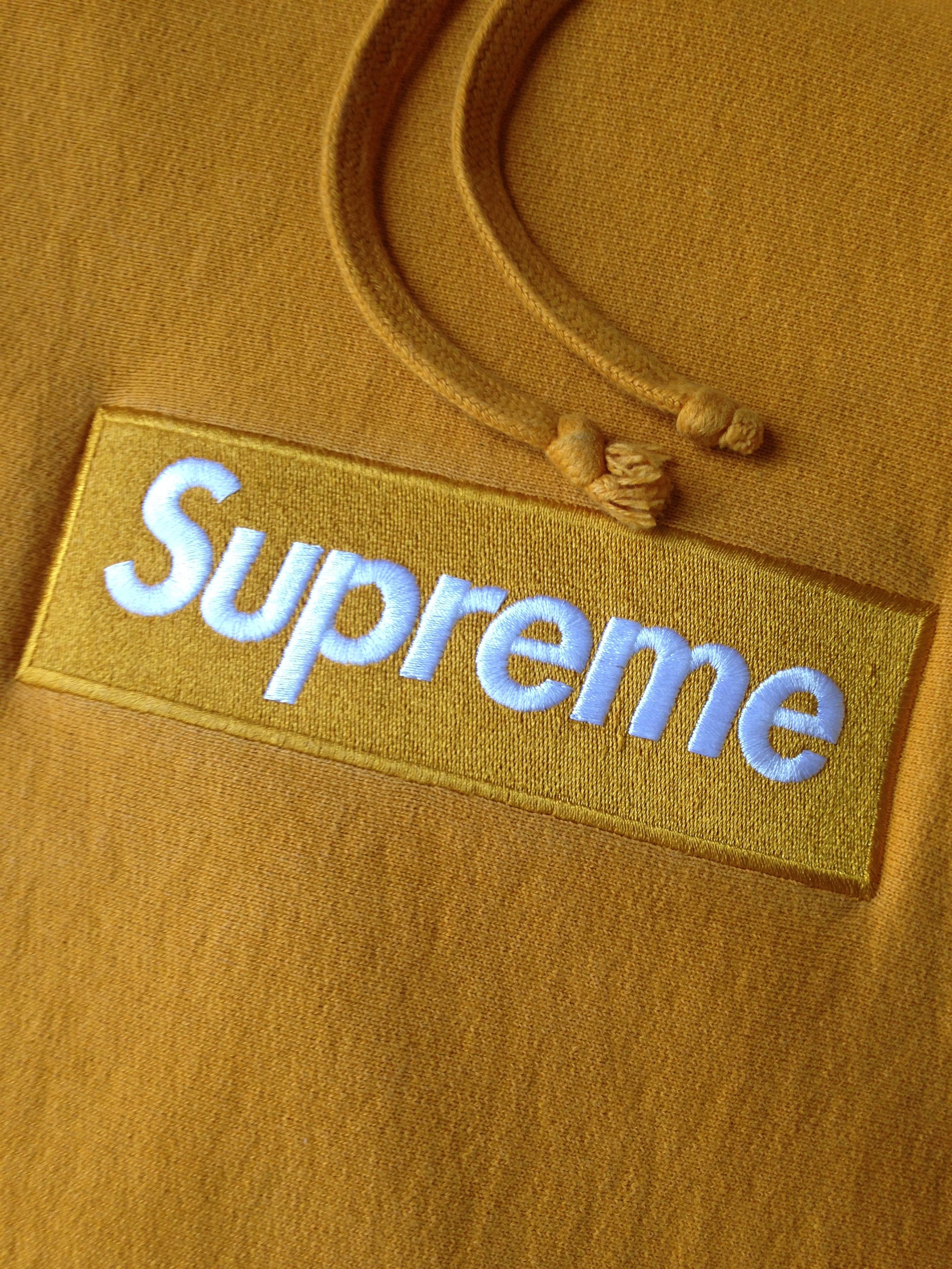 Supreme Hoodie Box Logo FW21 Mustard