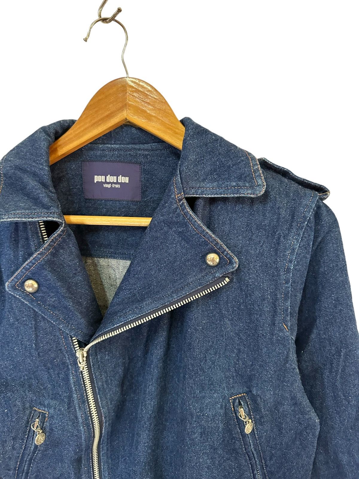 Japanese Brand × Vintage vintage pou dou dou denim bikers jacket rare design Size US S / EU 44-46 / 1 - 4 Thumbnail