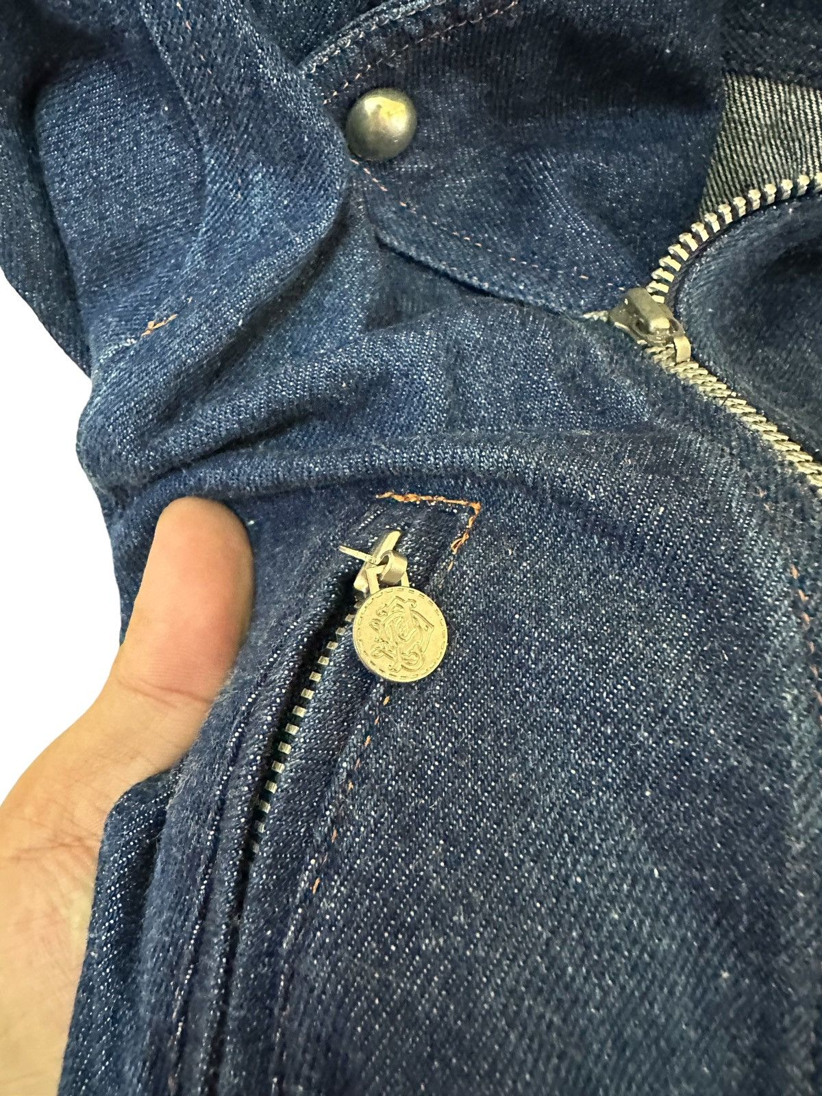 Japanese Brand × Vintage vintage pou dou dou denim bikers jacket rare design Size US S / EU 44-46 / 1 - 6 Thumbnail