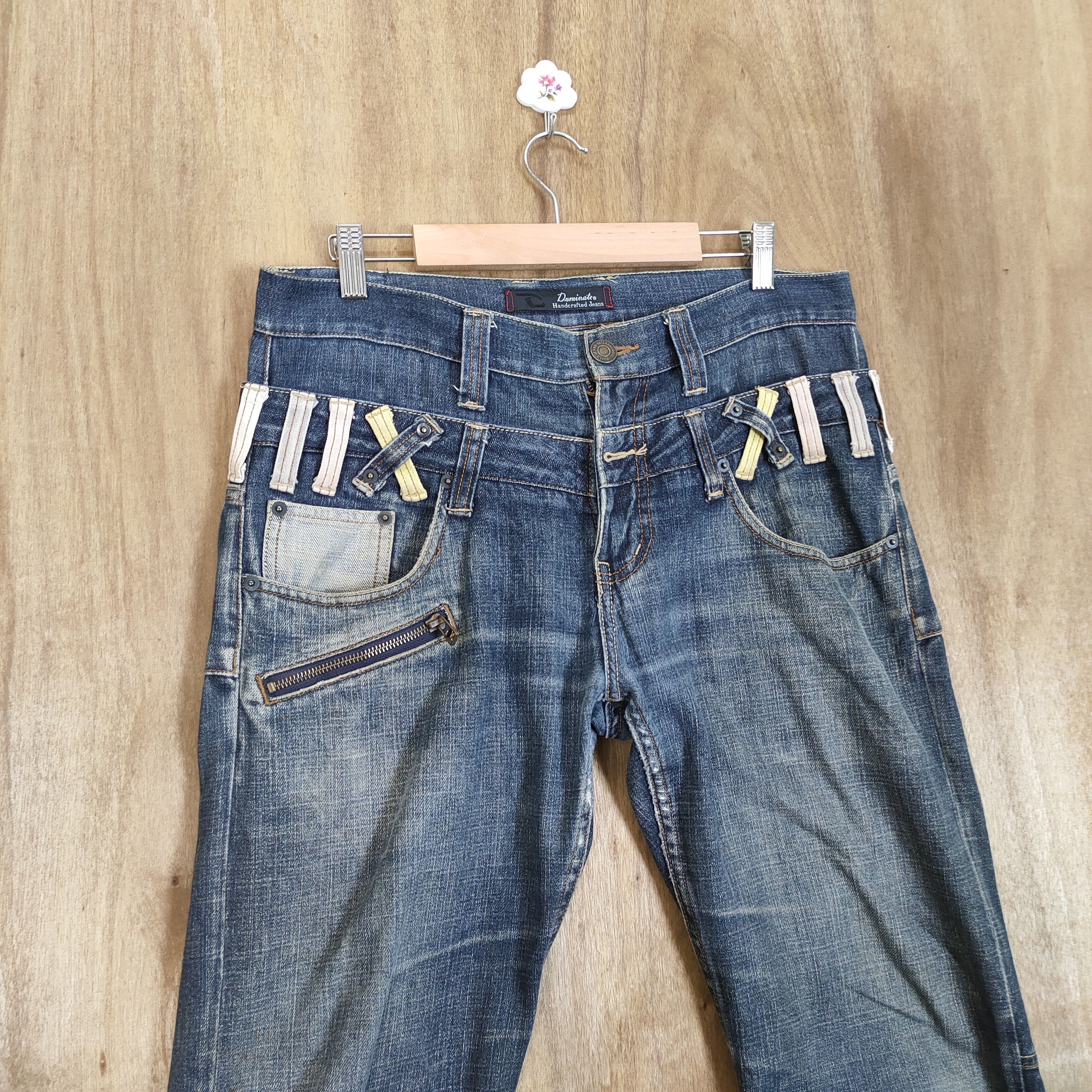 Japanese Brand DOMINATE DOUBLE WAIST JEANS DENIM PANTS Size US 34 / EU 50 - 4 Thumbnail