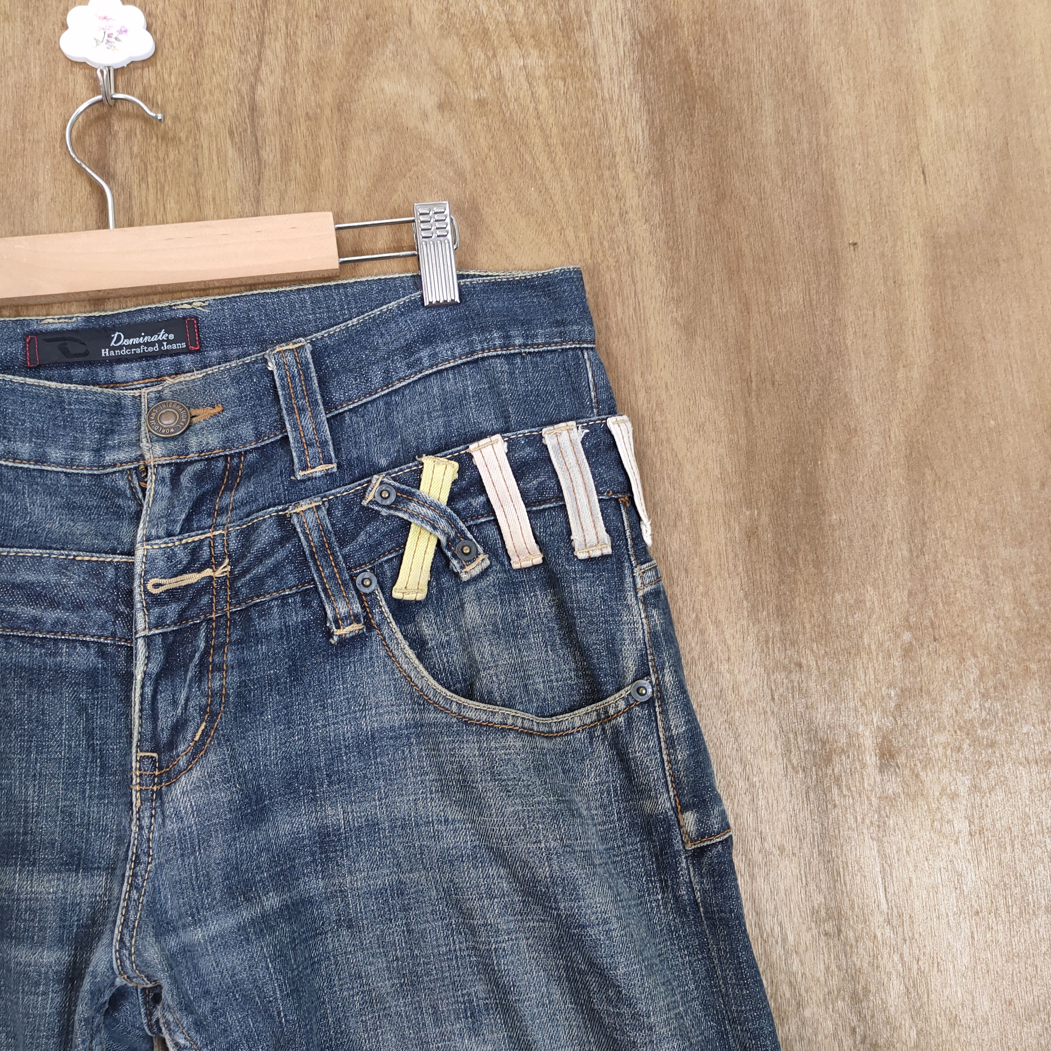 Japanese Brand DOMINATE DOUBLE WAIST JEANS DENIM PANTS Size US 34 / EU 50 - 6 Thumbnail
